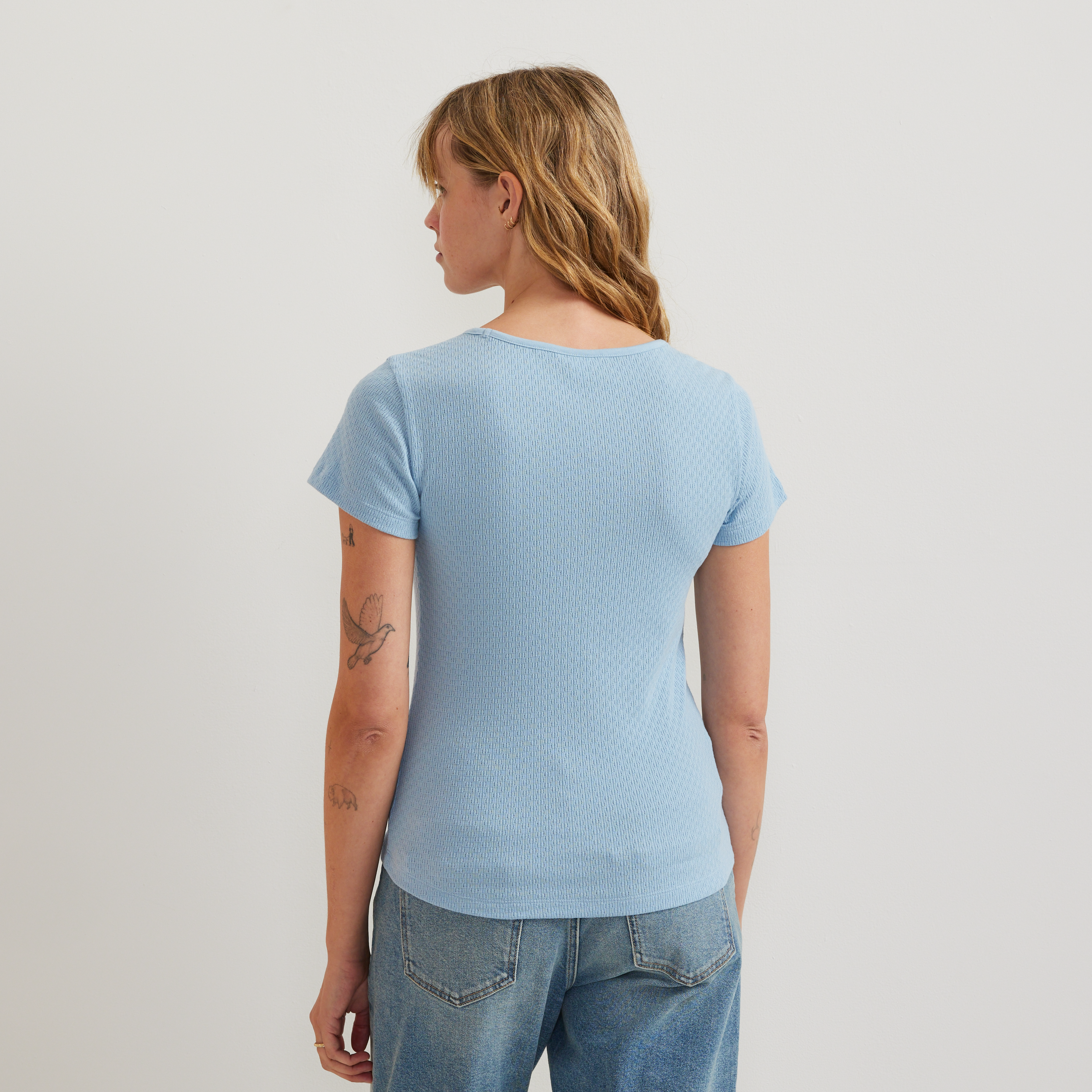 Women's Pointelle Dobby Shirt - Image 2