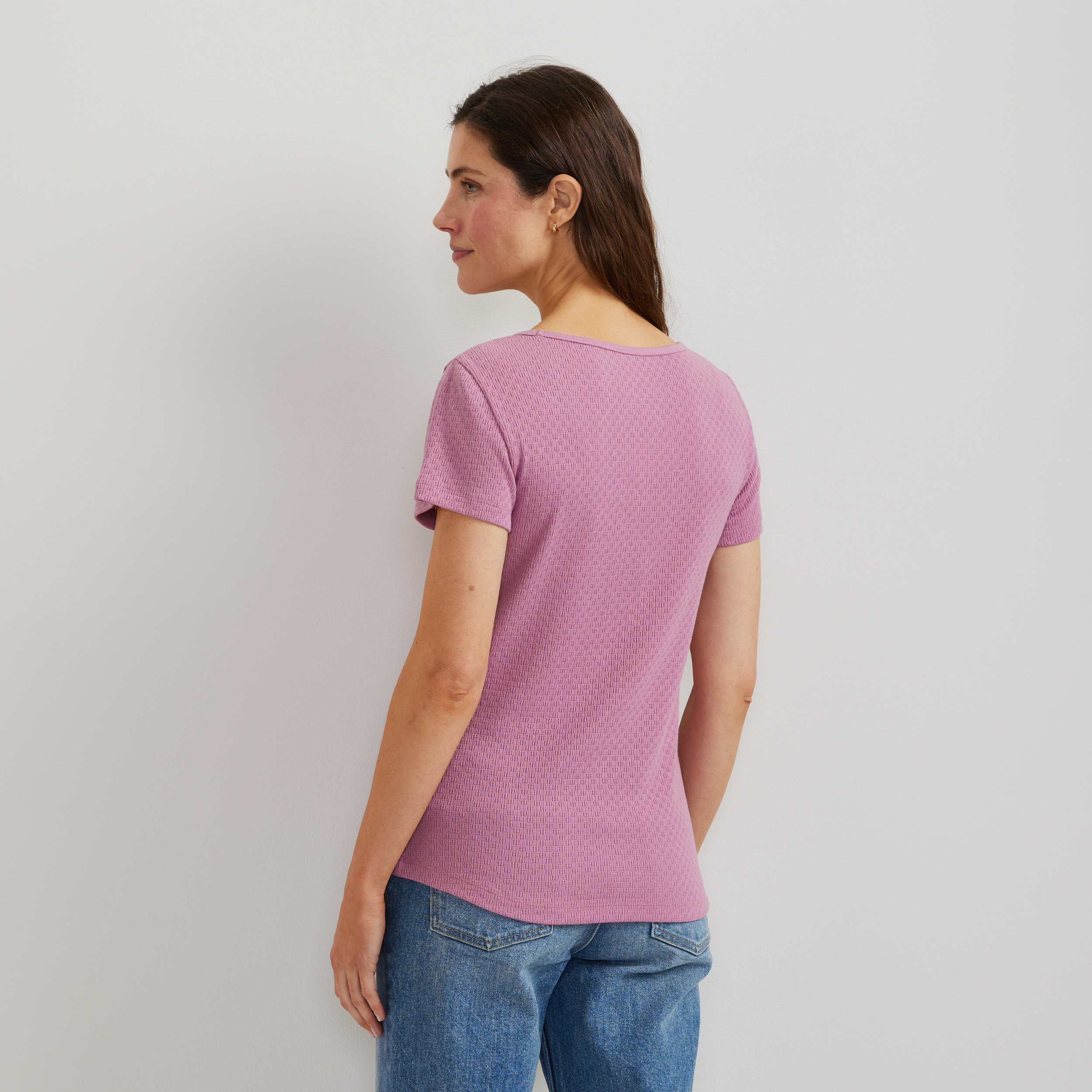 Women's Pointelle Dobby Shirt - Image 9