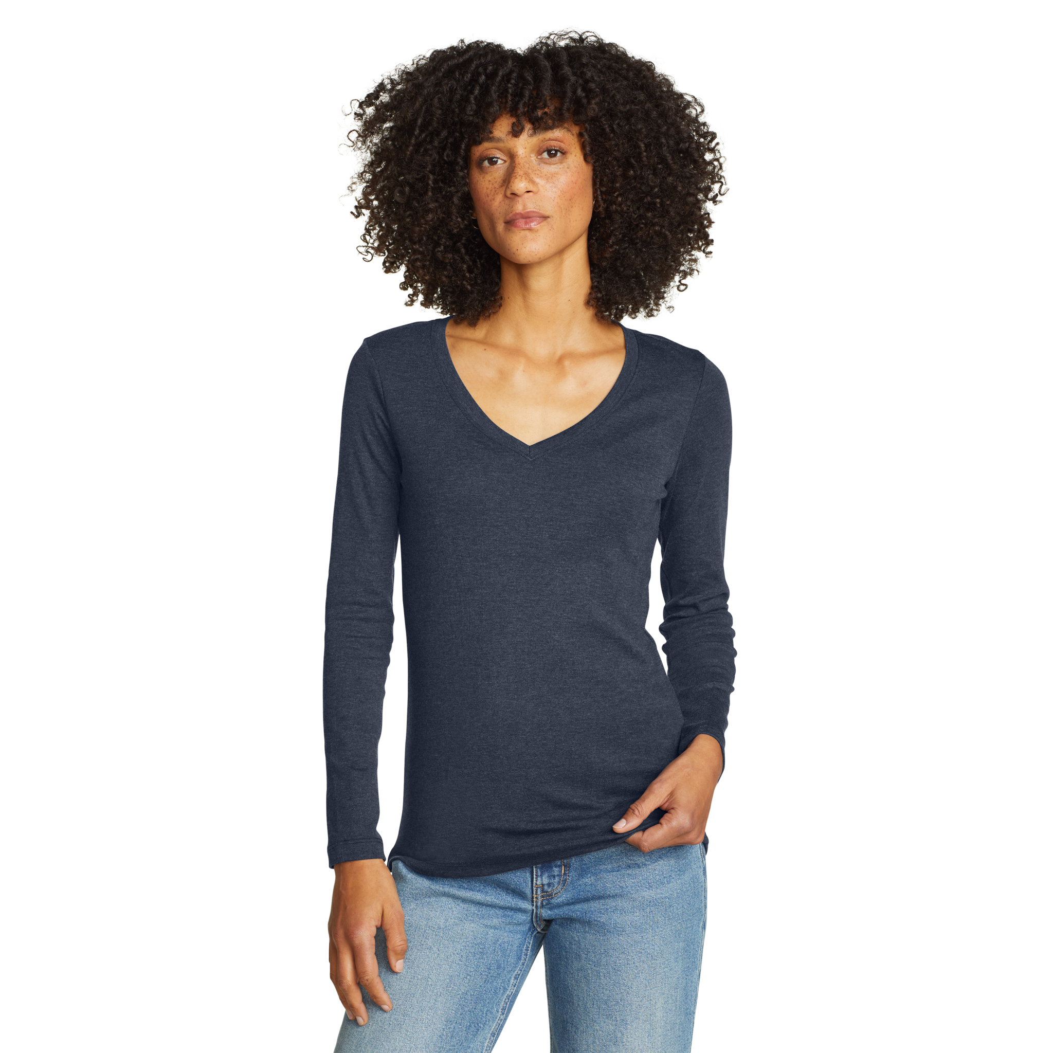 Women's Fav Long-Sleeve V-Neck T-Shirt - Image 5