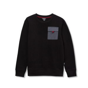 Boys Camp Fleece Pocket Crewneck