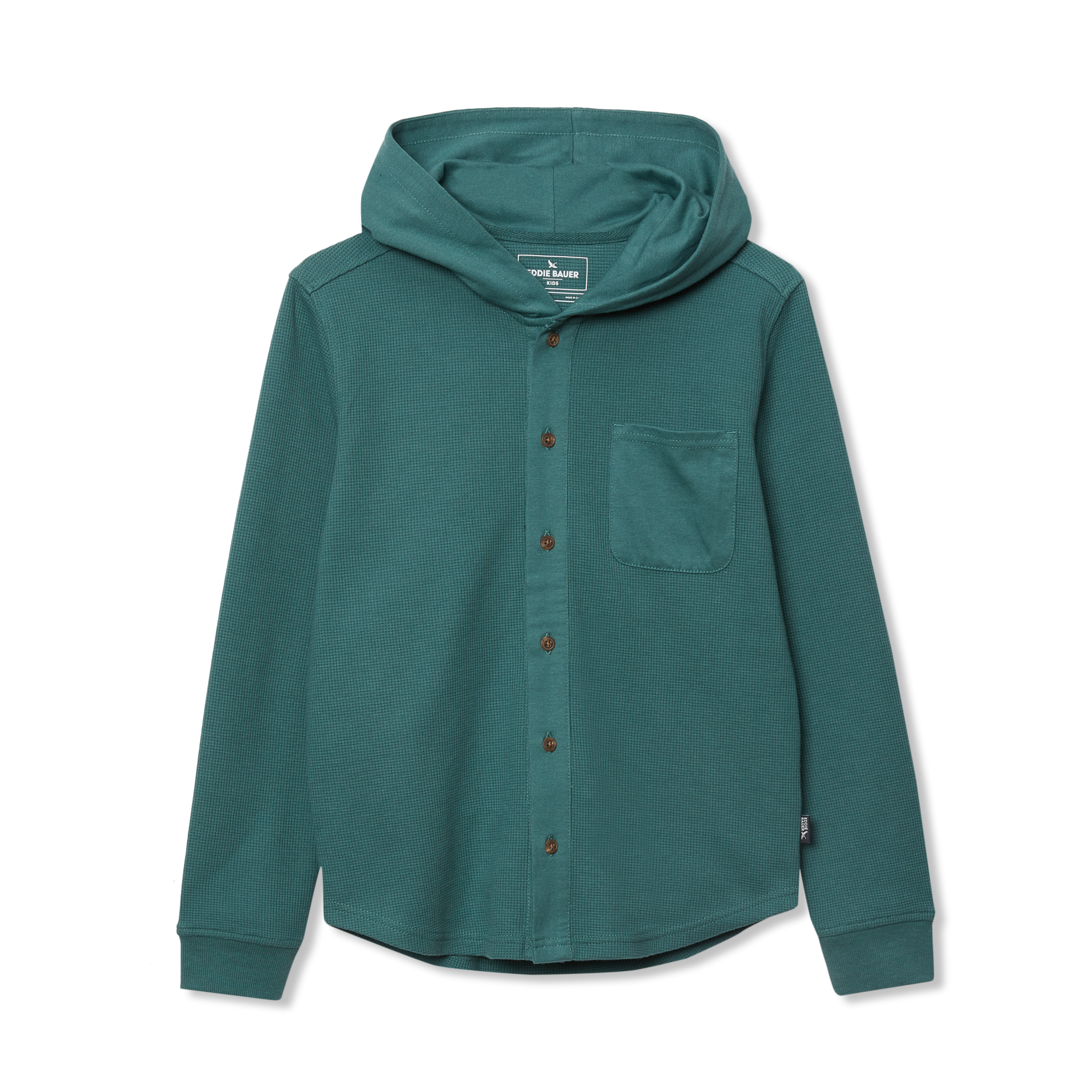 Boys Basin Thermal Hooded Button Down