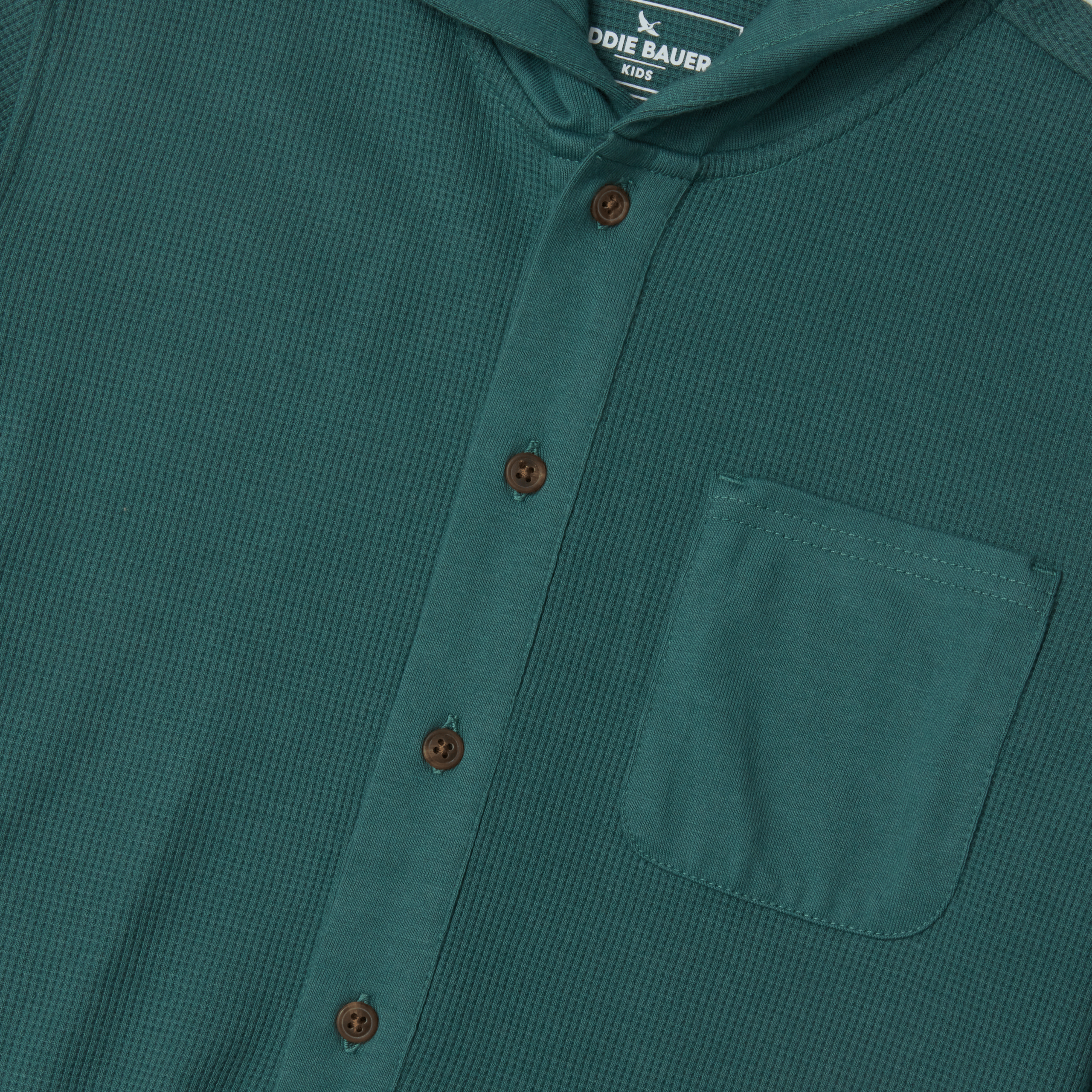 Boys Basin Thermal Hooded Button Down - Image 6