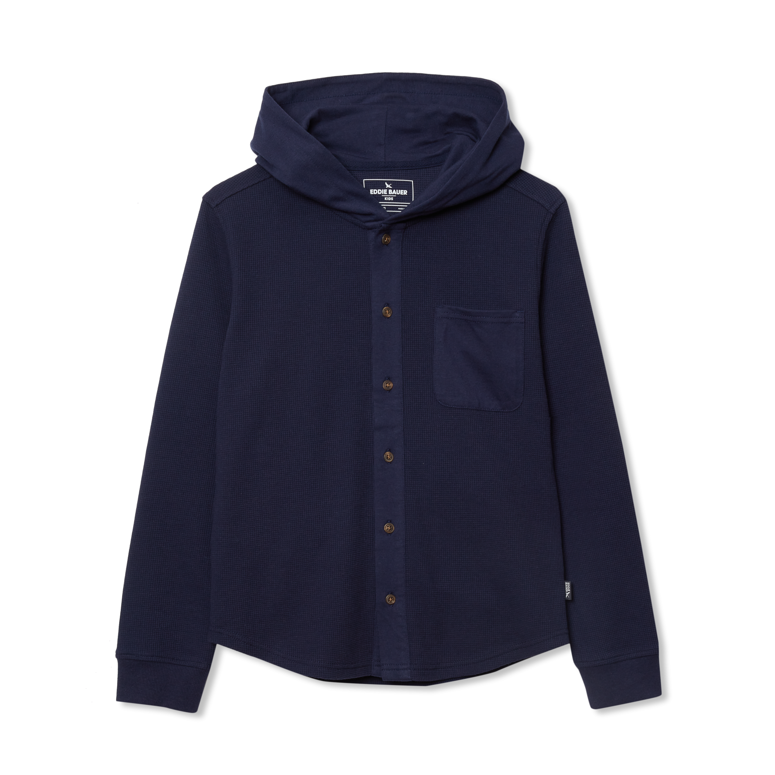 Boys Basin Thermal Hooded Button Down - Image 3