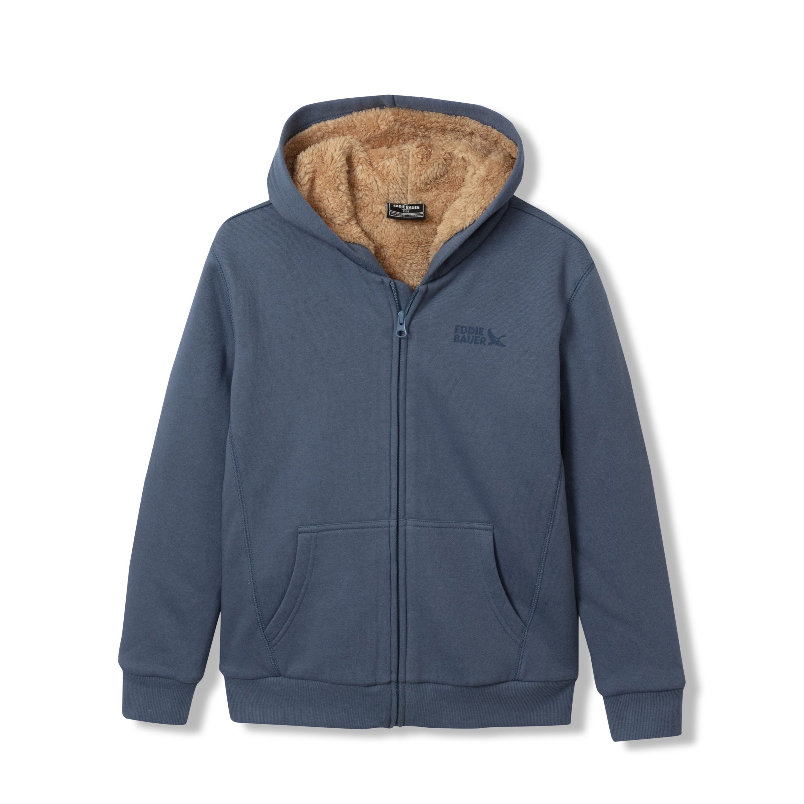 Boys Camp Fleece Faux Shearling Hoodie - Image 4
