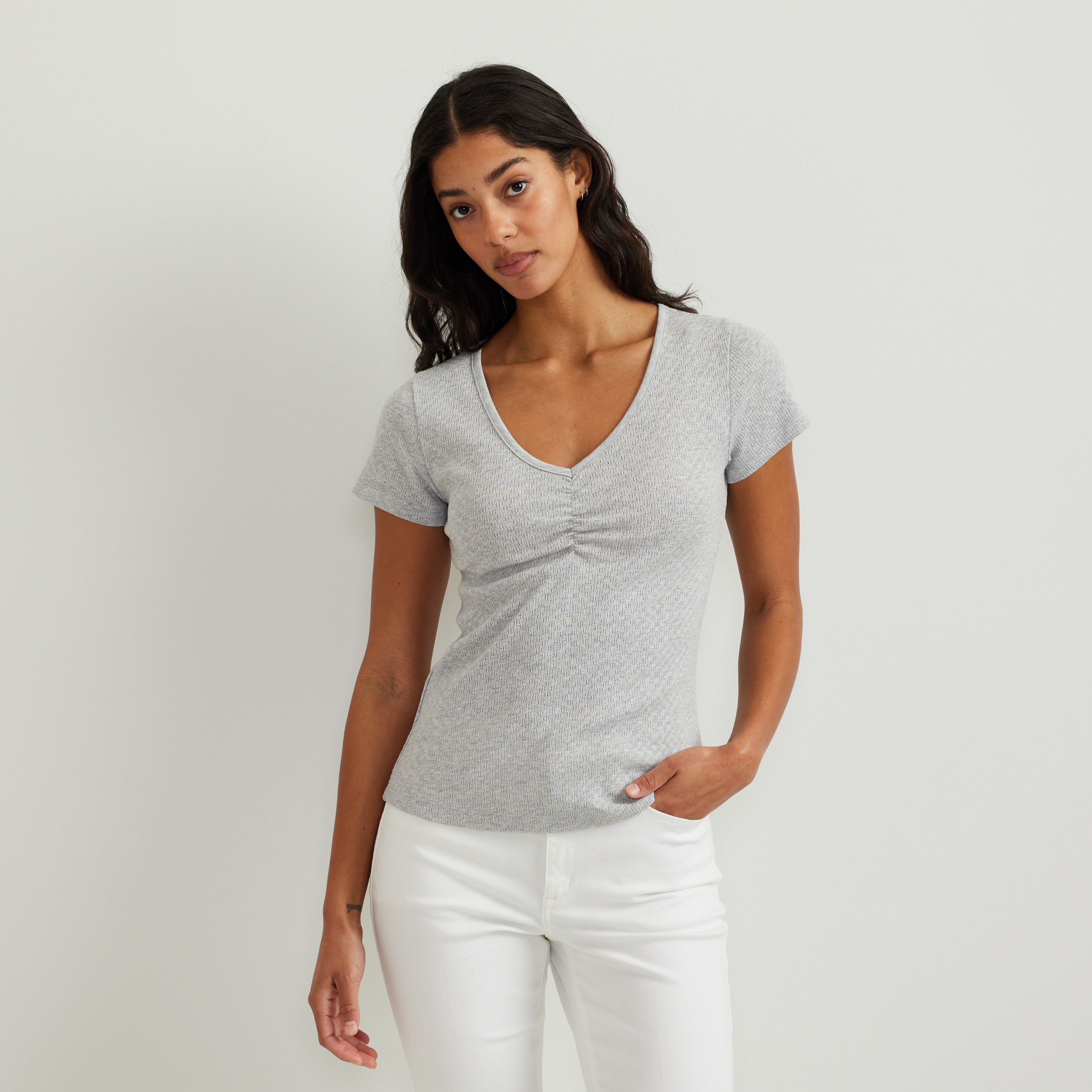 Women's Pointelle Dobby Shirt - Image 6