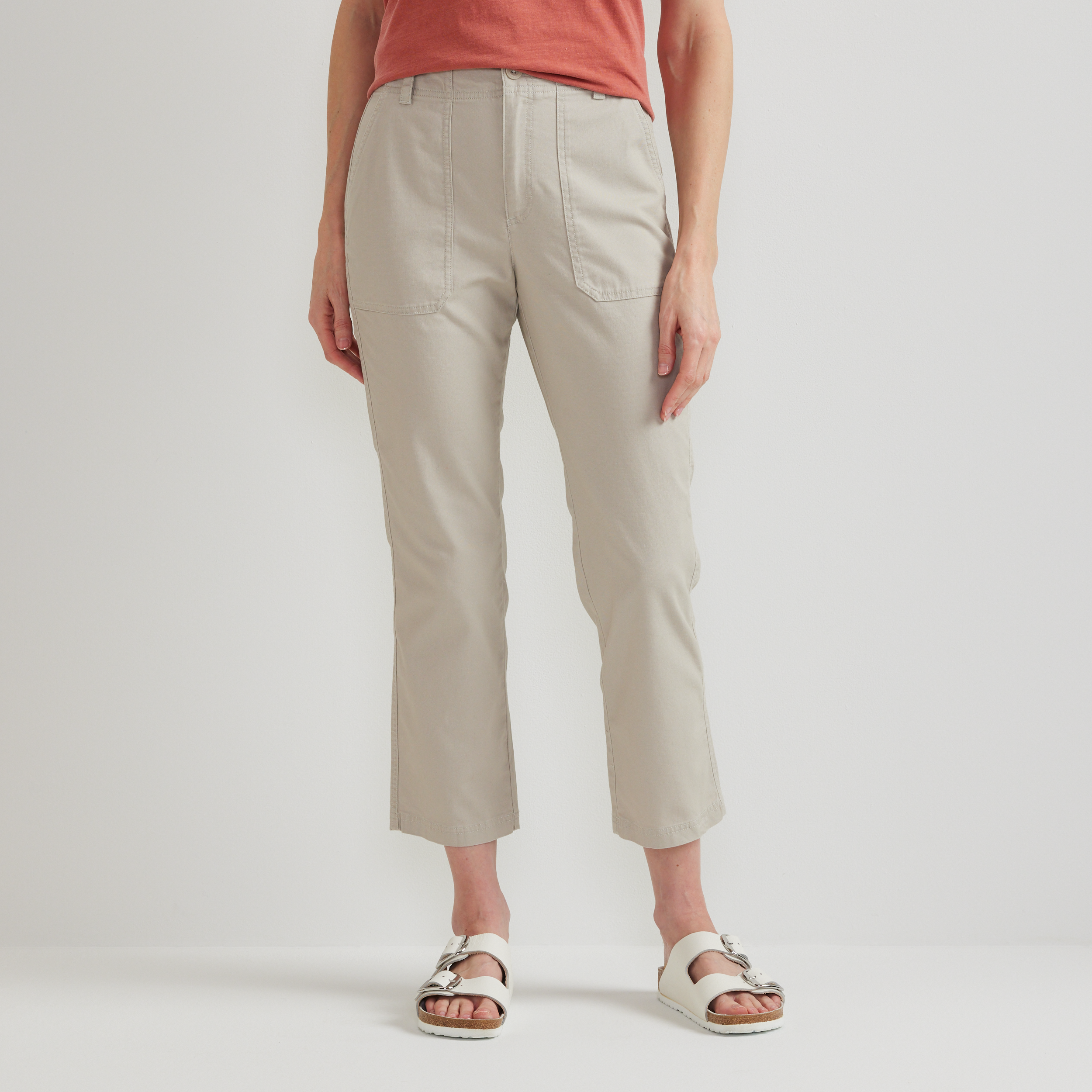 Women's Utility Stretch Canvas Kick Cropped Pants - Image 8