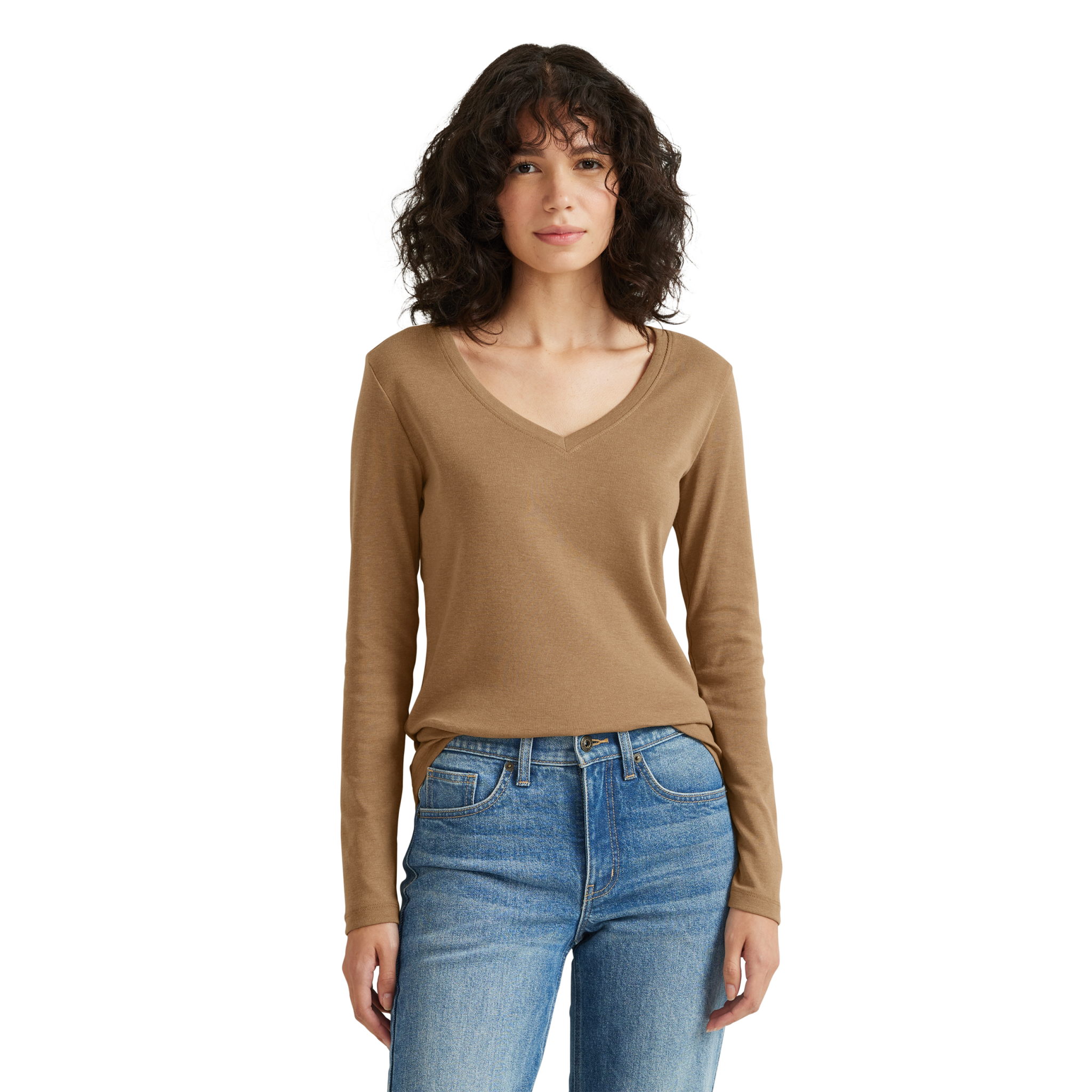 Women's Fav Long-Sleeve V-Neck T-Shirt - Image 3