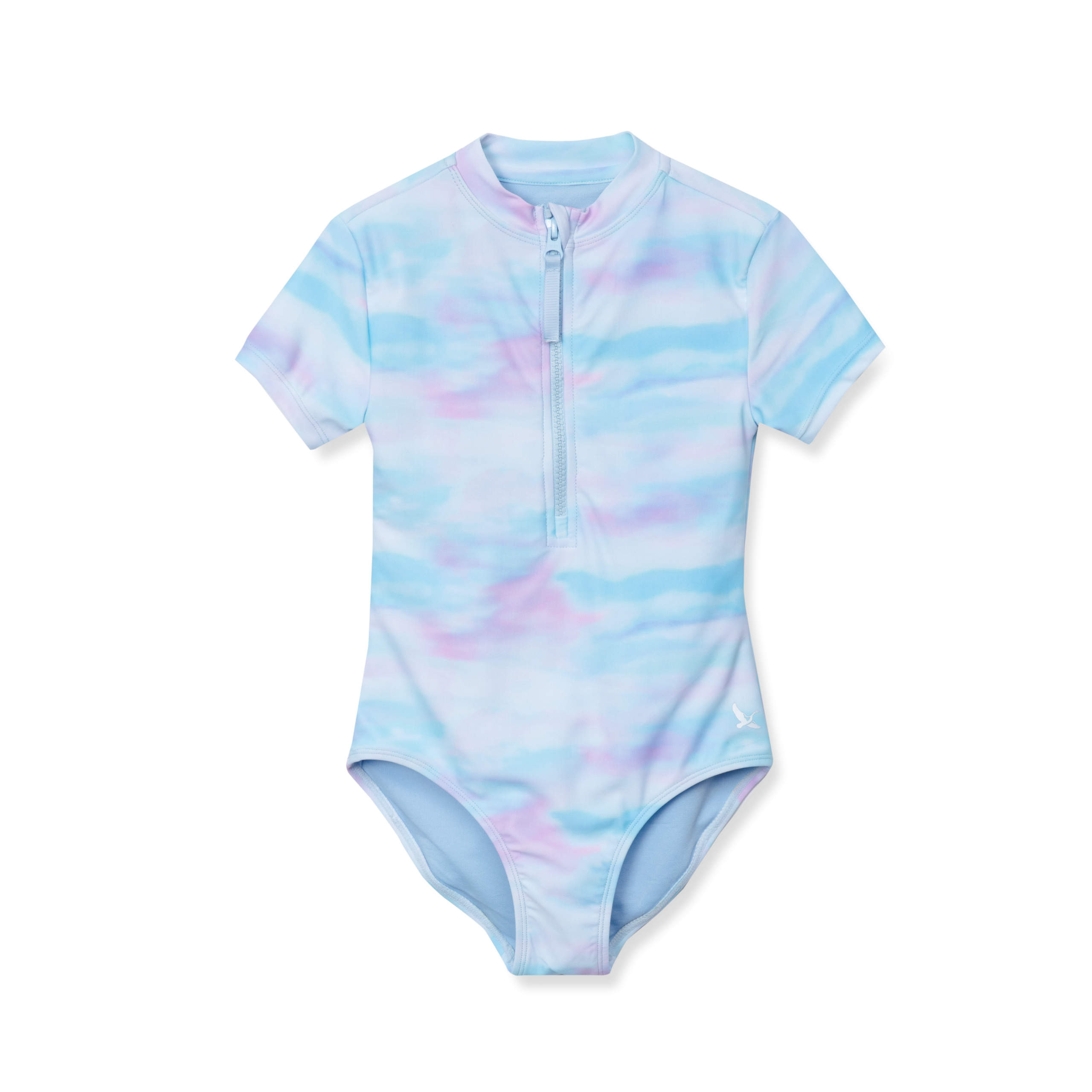 Girls Sea Spray SS One PC Zip Front Swimsuit - Image 2