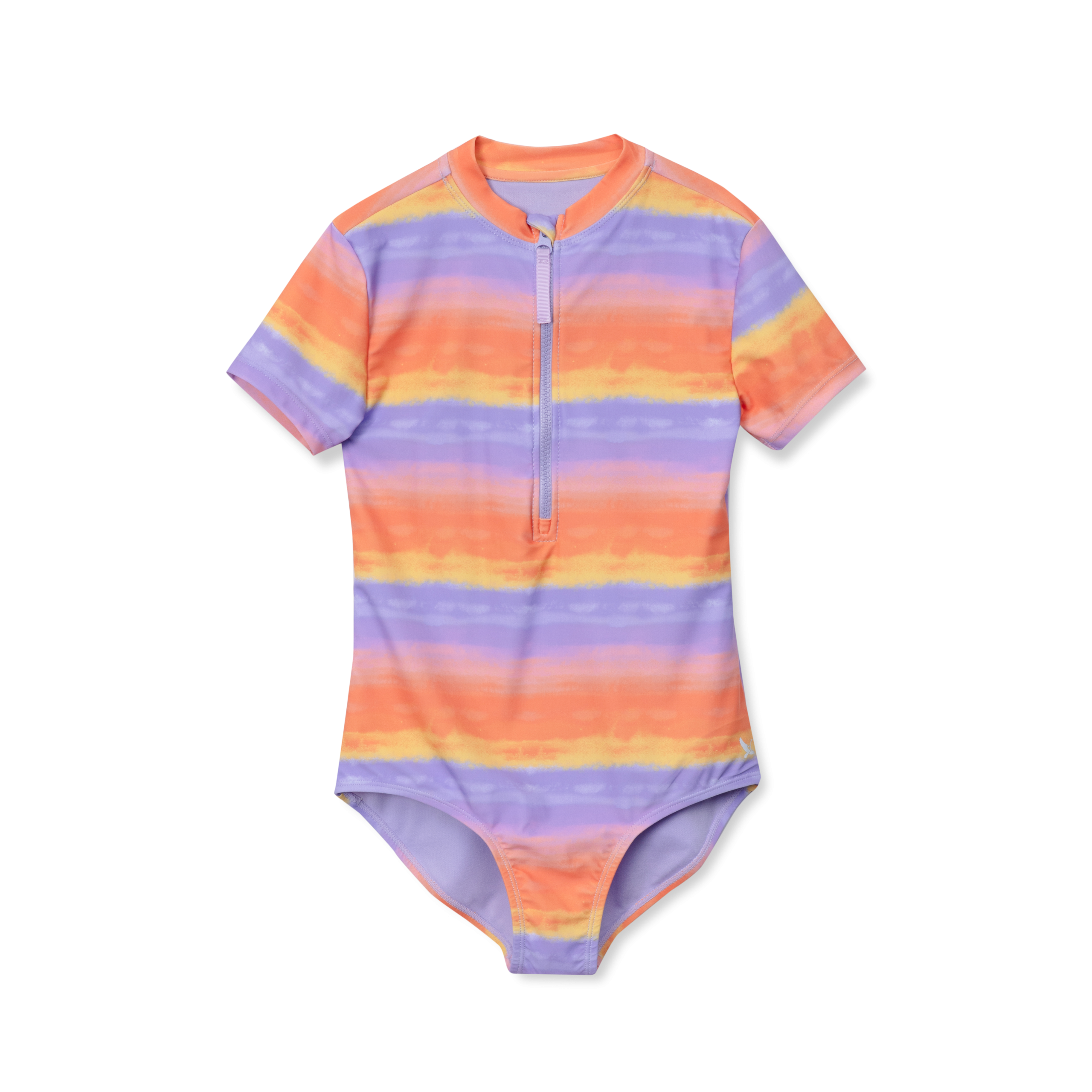 Girls Sea Spray SS One PC Zip Front Swimsuit
