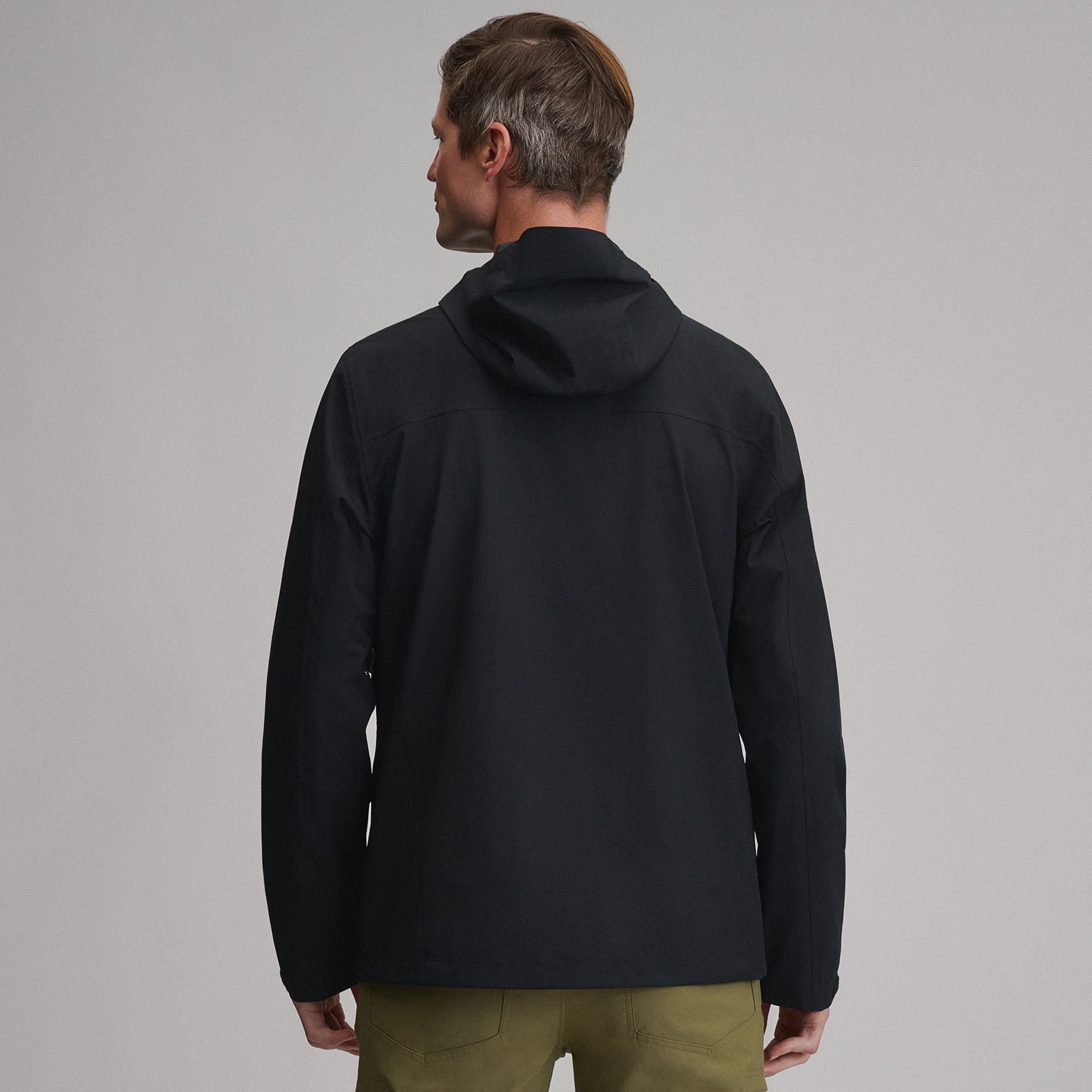 Men's Cloud Cap Waterproof Stretch Hooded Rain Jacket - Image 2