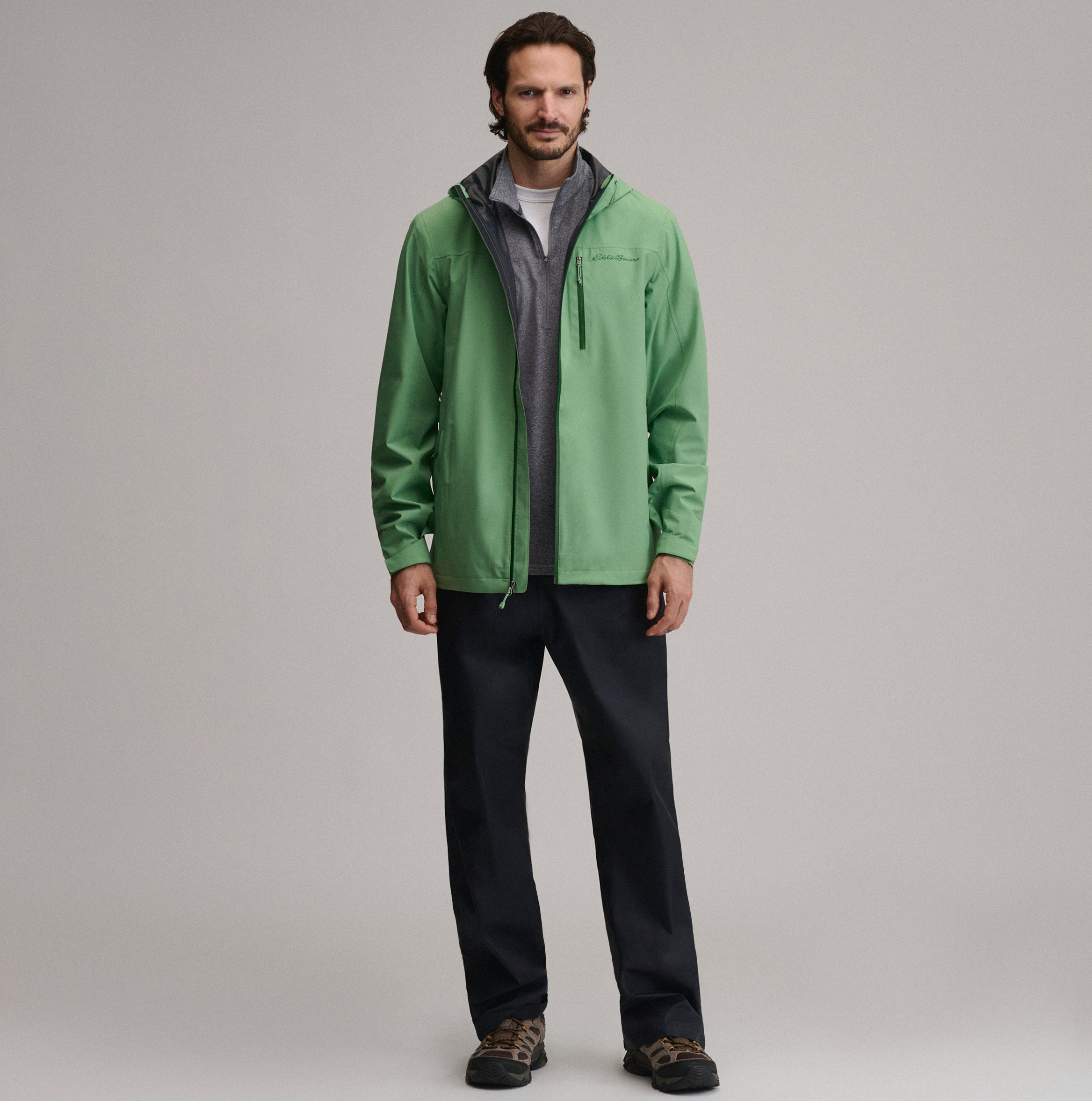 Men's Cloud Cap Waterproof Stretch Hooded Rain Jacket - Image 22