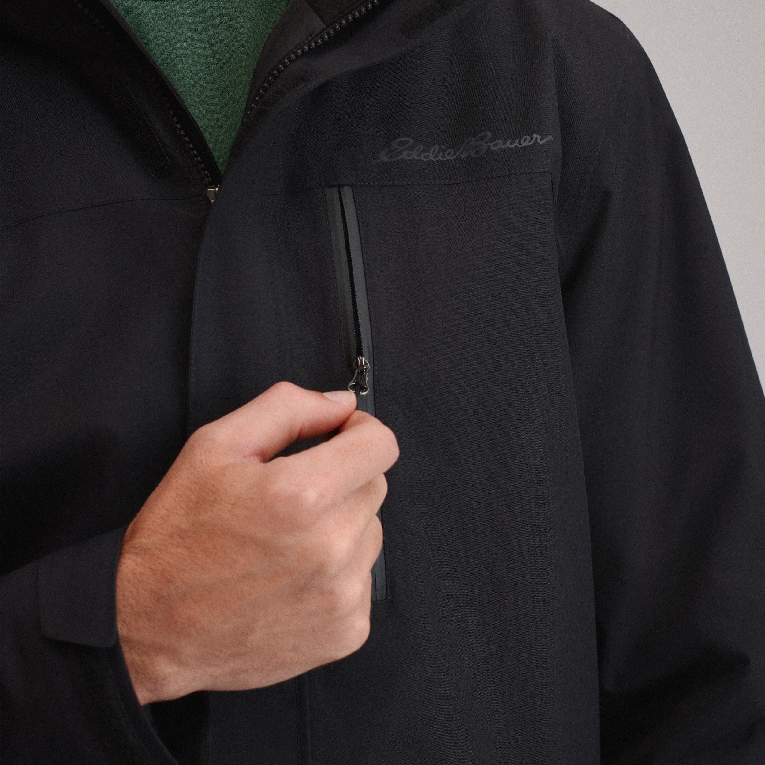 Men's Mainstay Insulated Waterproof Hooded Trench Coat - Image 3