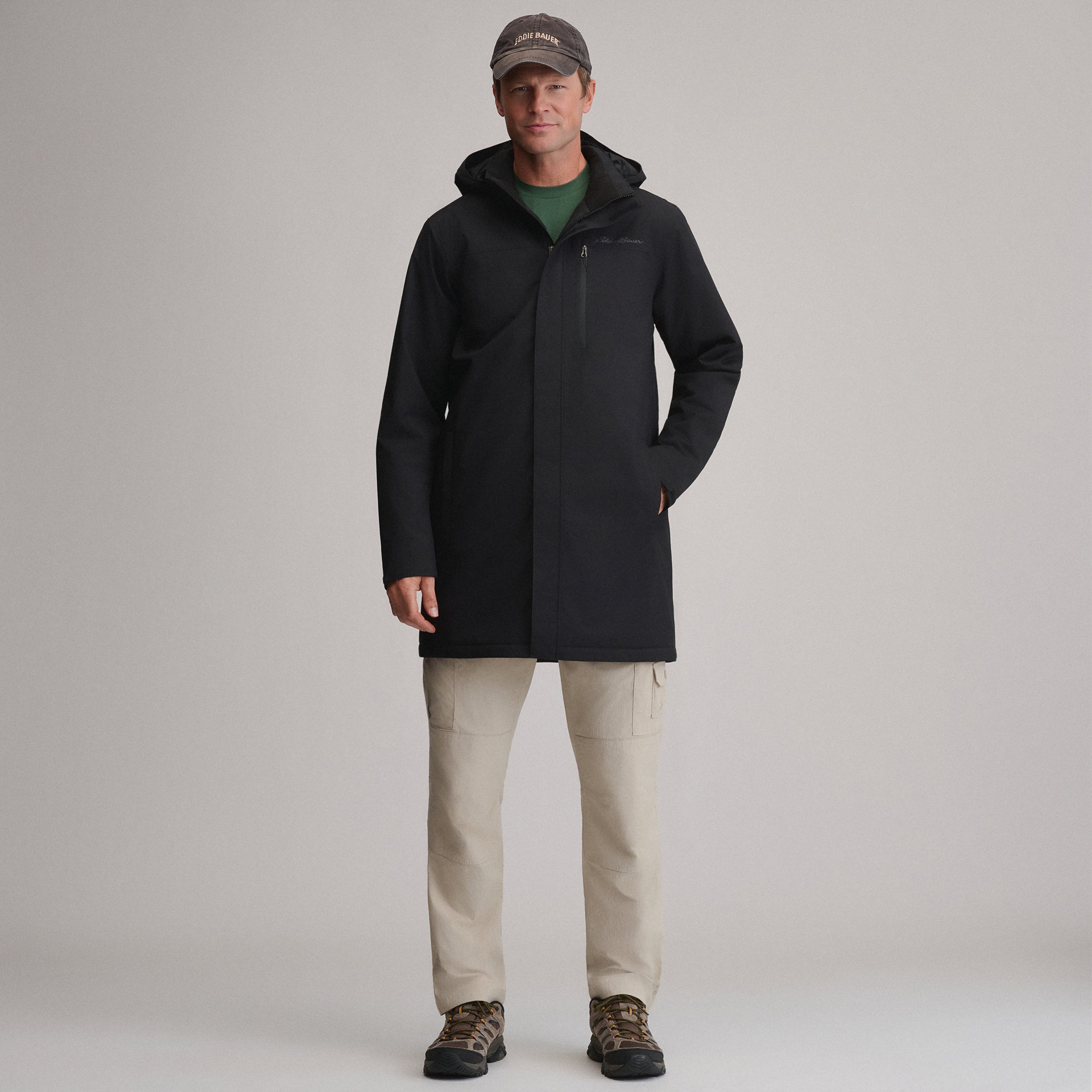 Men's Mainstay Insulated Waterproof Hooded Trench Coat - Image 6
