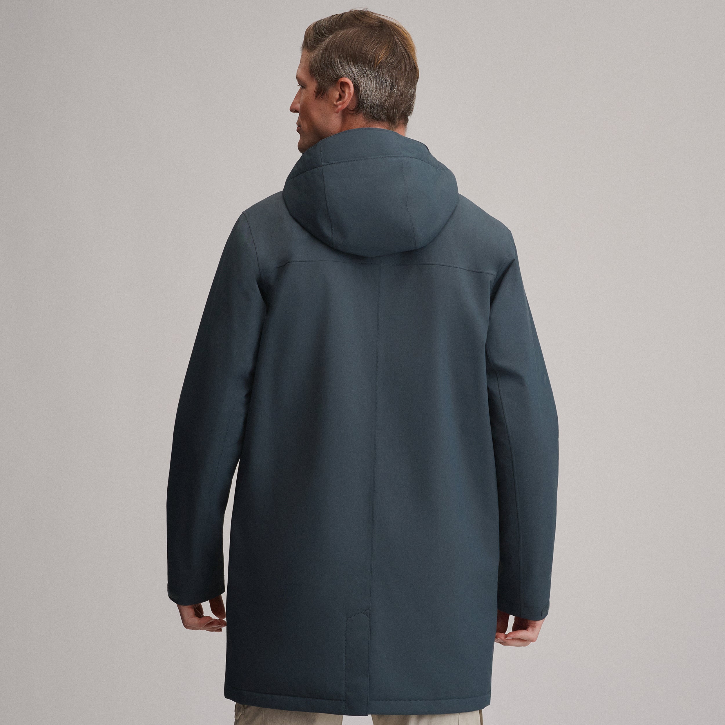 Men's Mainstay Insulated Waterproof Hooded Trench Coat - Image 8