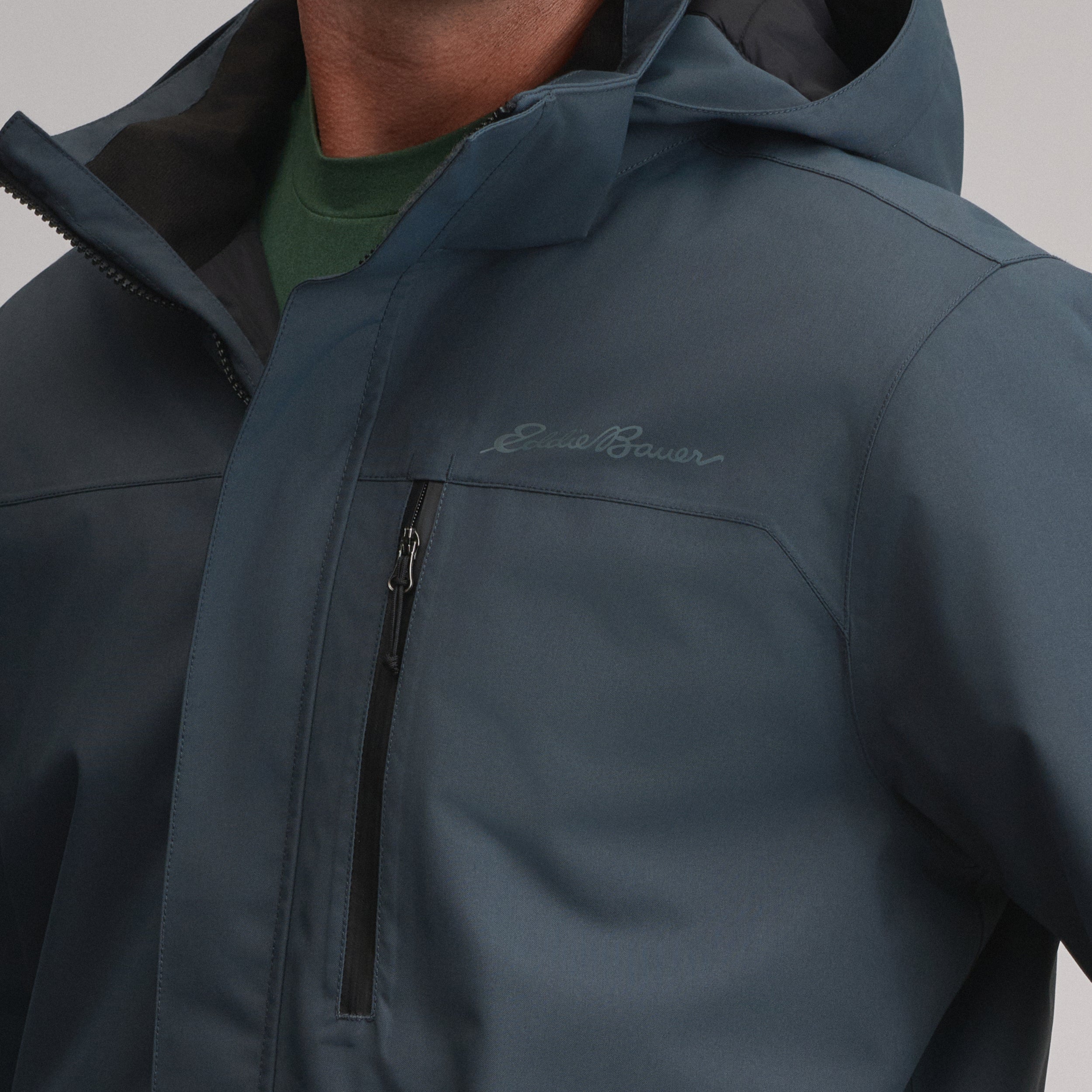 Men's Mainstay Insulated Waterproof Hooded Trench Coat - Image 11