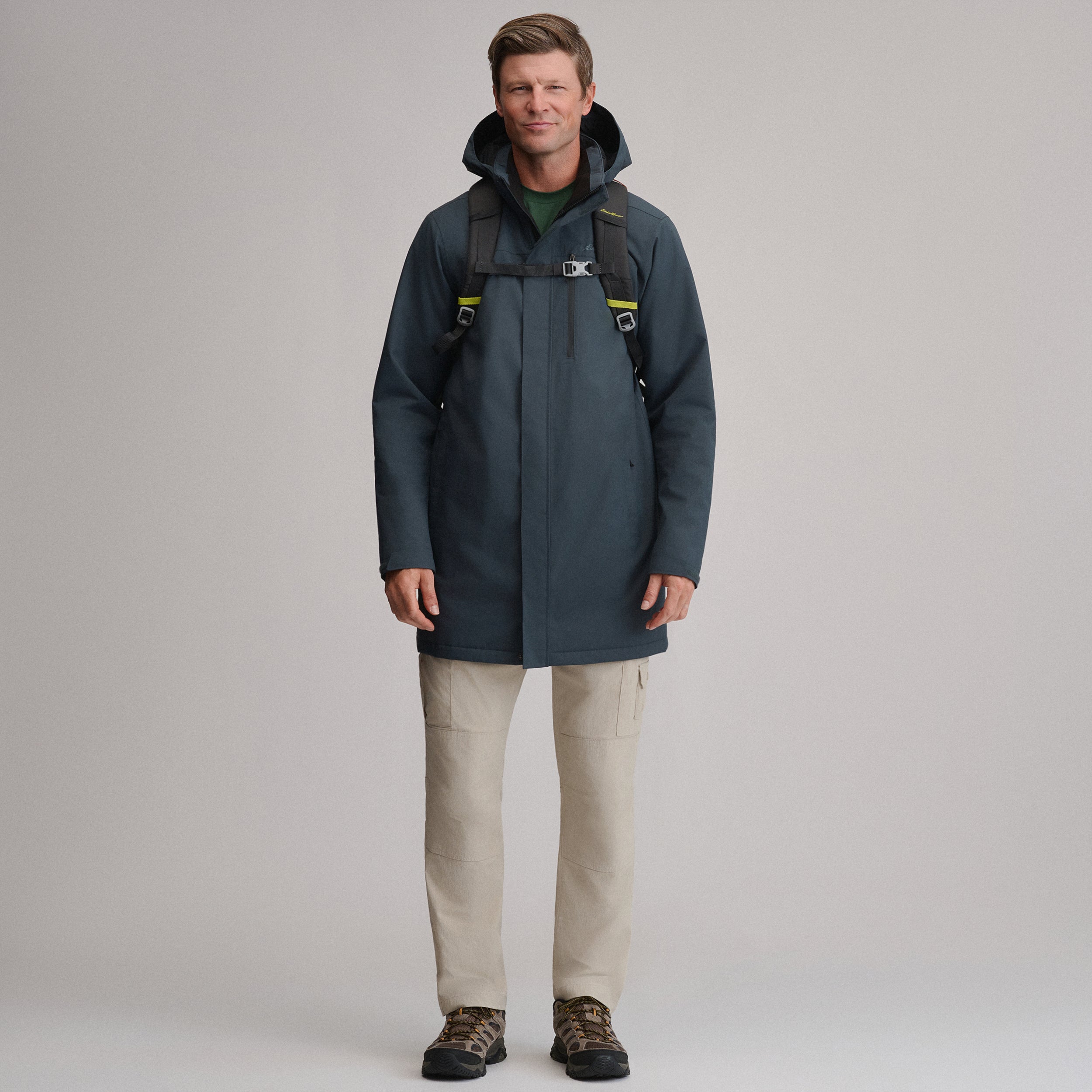 Men's Mainstay Insulated Waterproof Hooded Trench Coat - Image 12