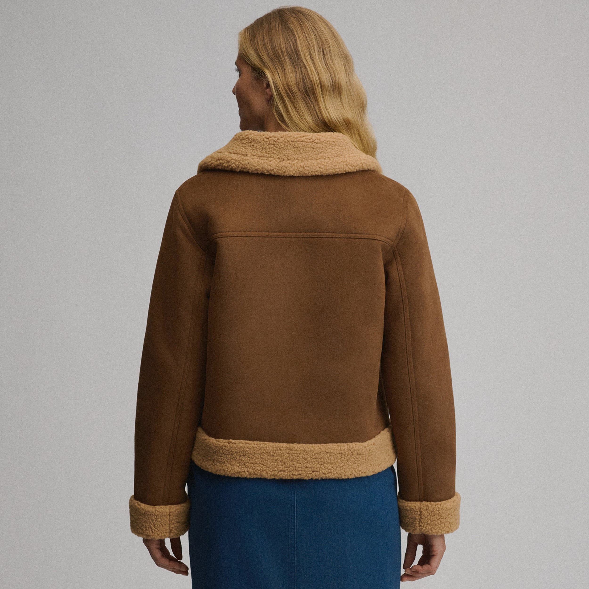 Women's Faux Shearling Jacket - Image 2