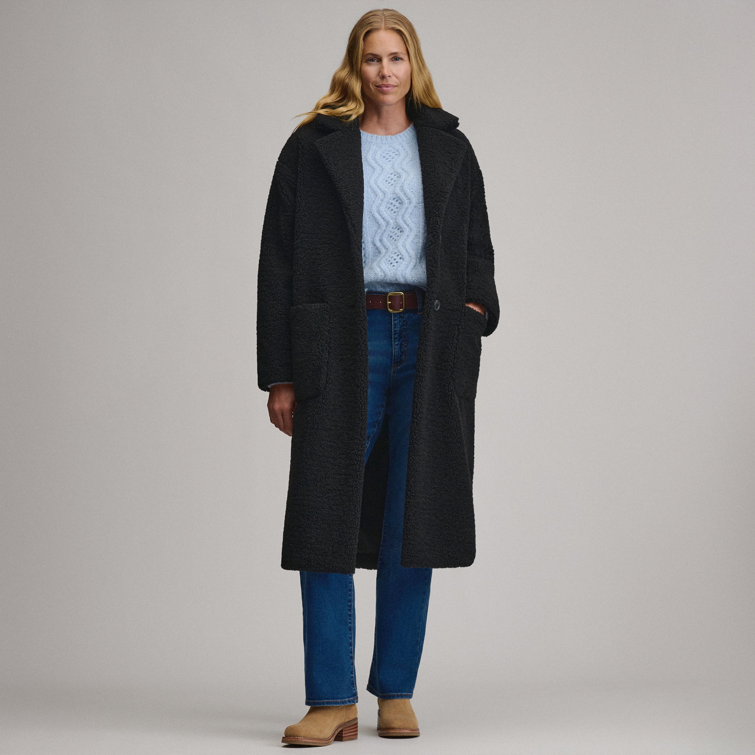 Women's Plush Trench Coat - Image 4