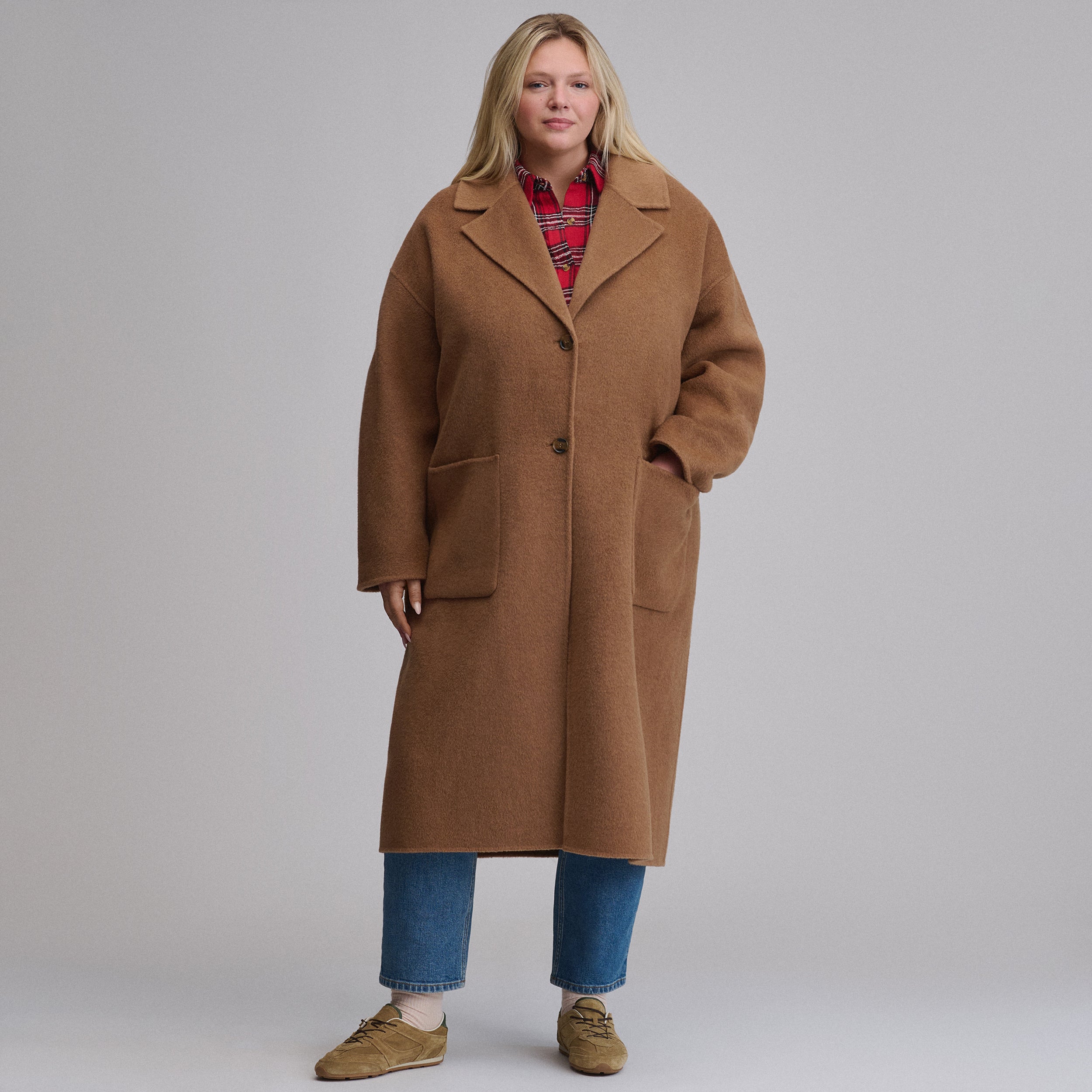 Women's Wool Blend Trench Coat - Image 5