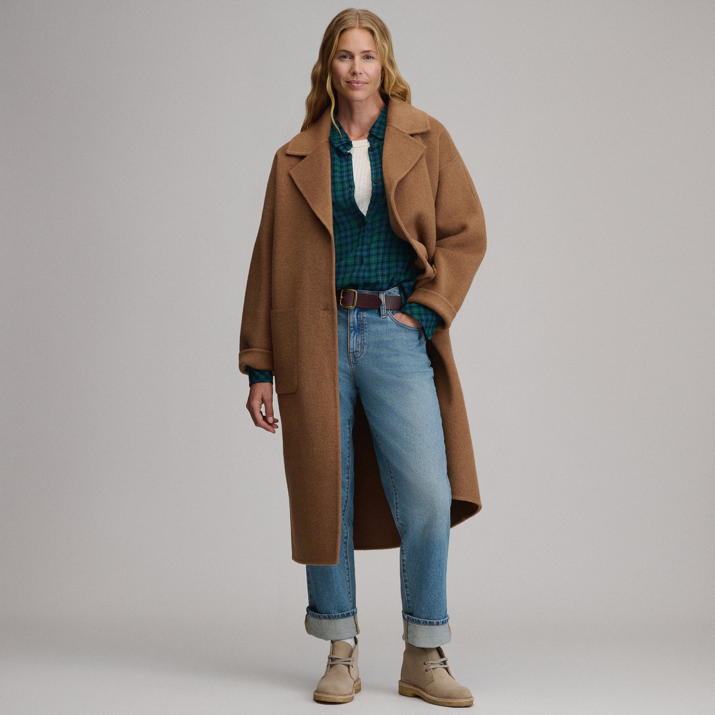 Women's Wool Blend Trench Coat - Image 4
