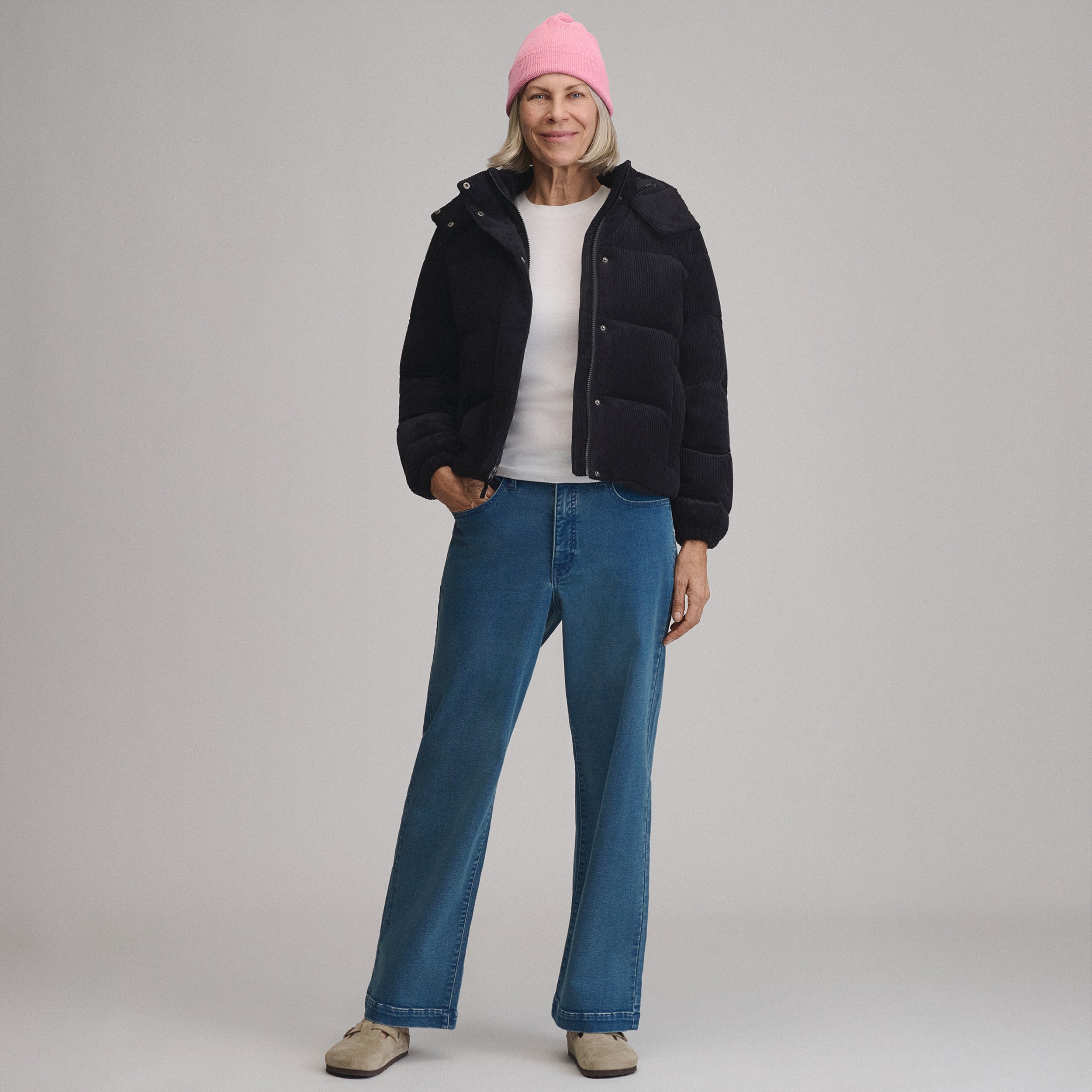 Women's Plush Puff Jacket - Cord - Image 5