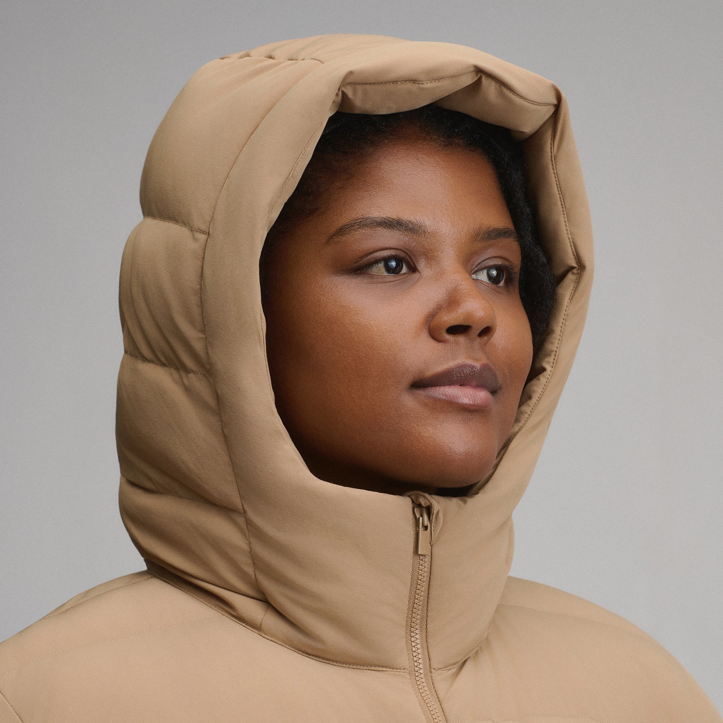 Women's EB Stretch Down Hooded Duffle Coat - Image 14