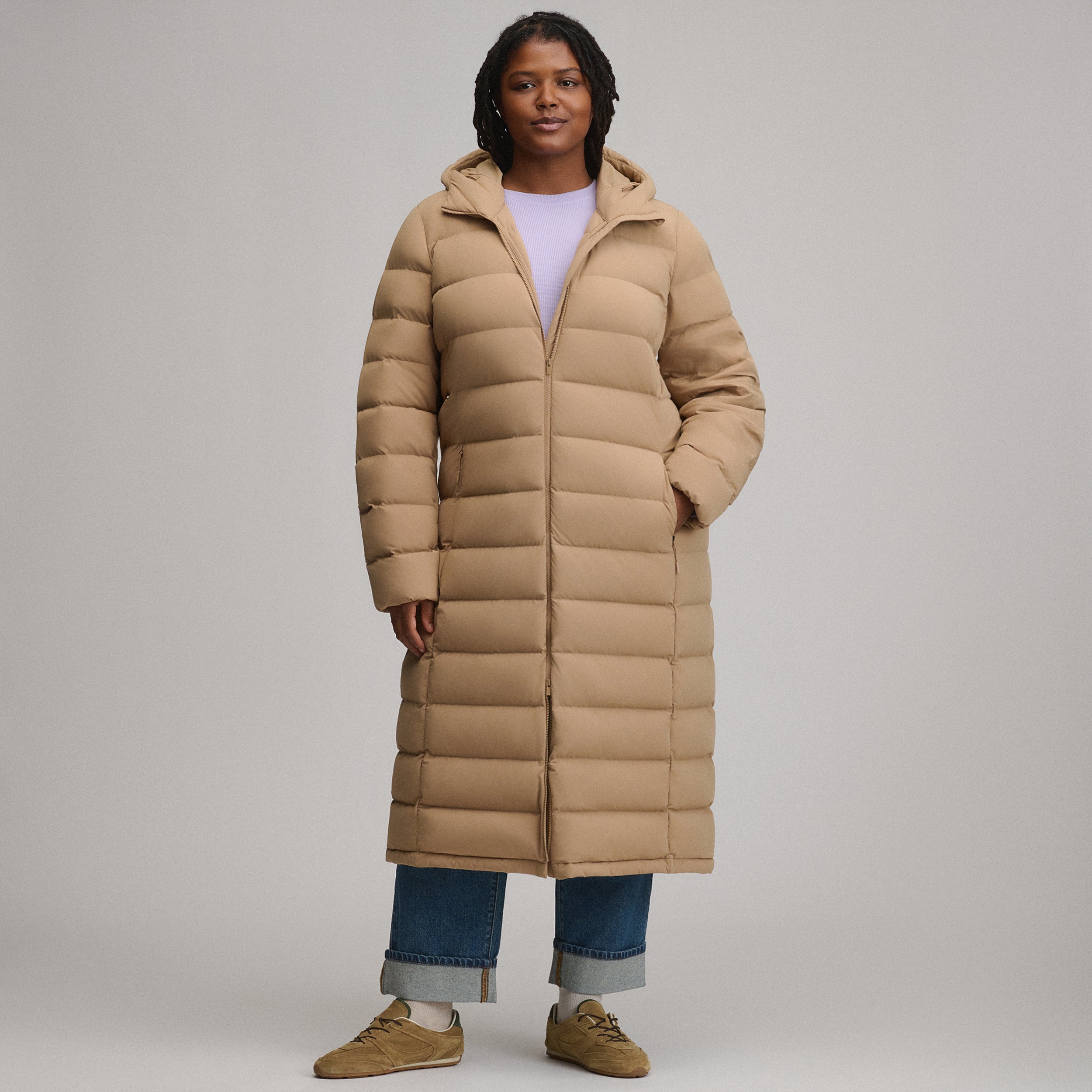 Women's EB Stretch Down Hooded Duffle Coat - Image 15