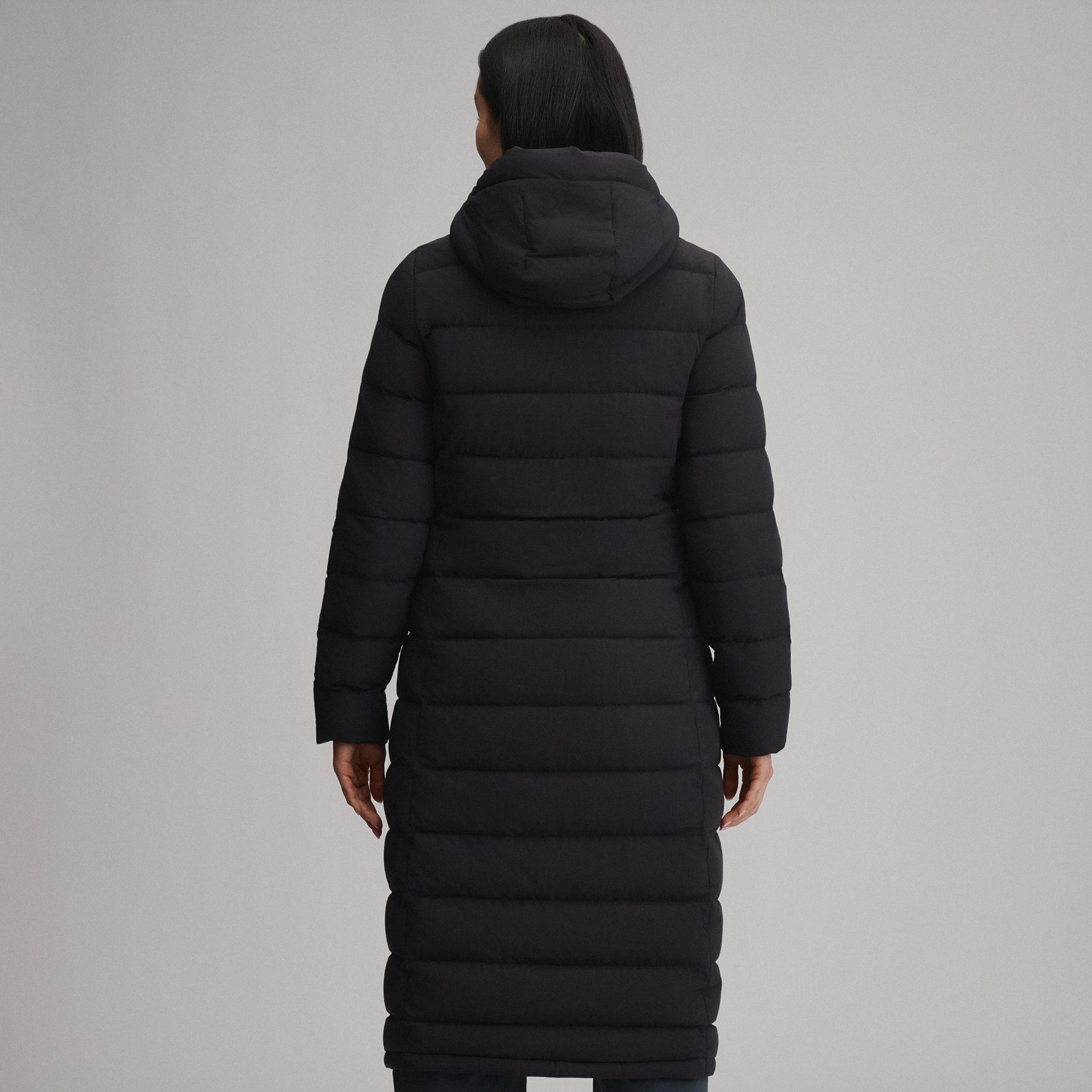 Women's EB Stretch Down Hooded Duffle Coat - Image 2