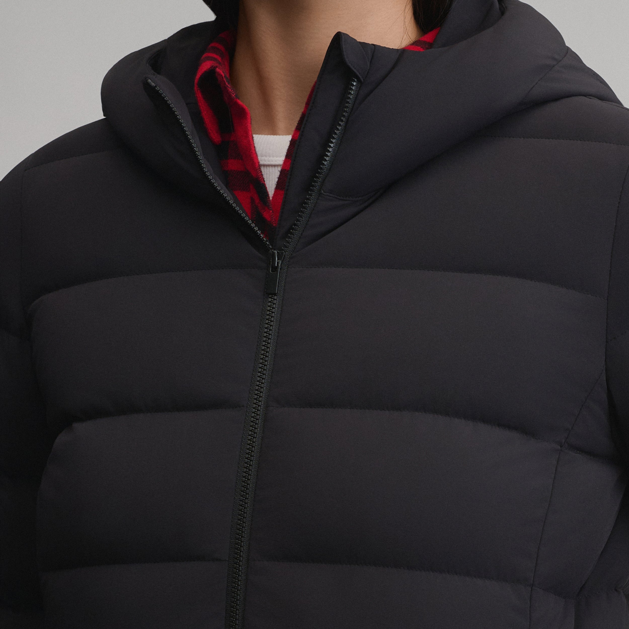 Women's EB Stretch Down Hooded Duffle Coat - Image 3