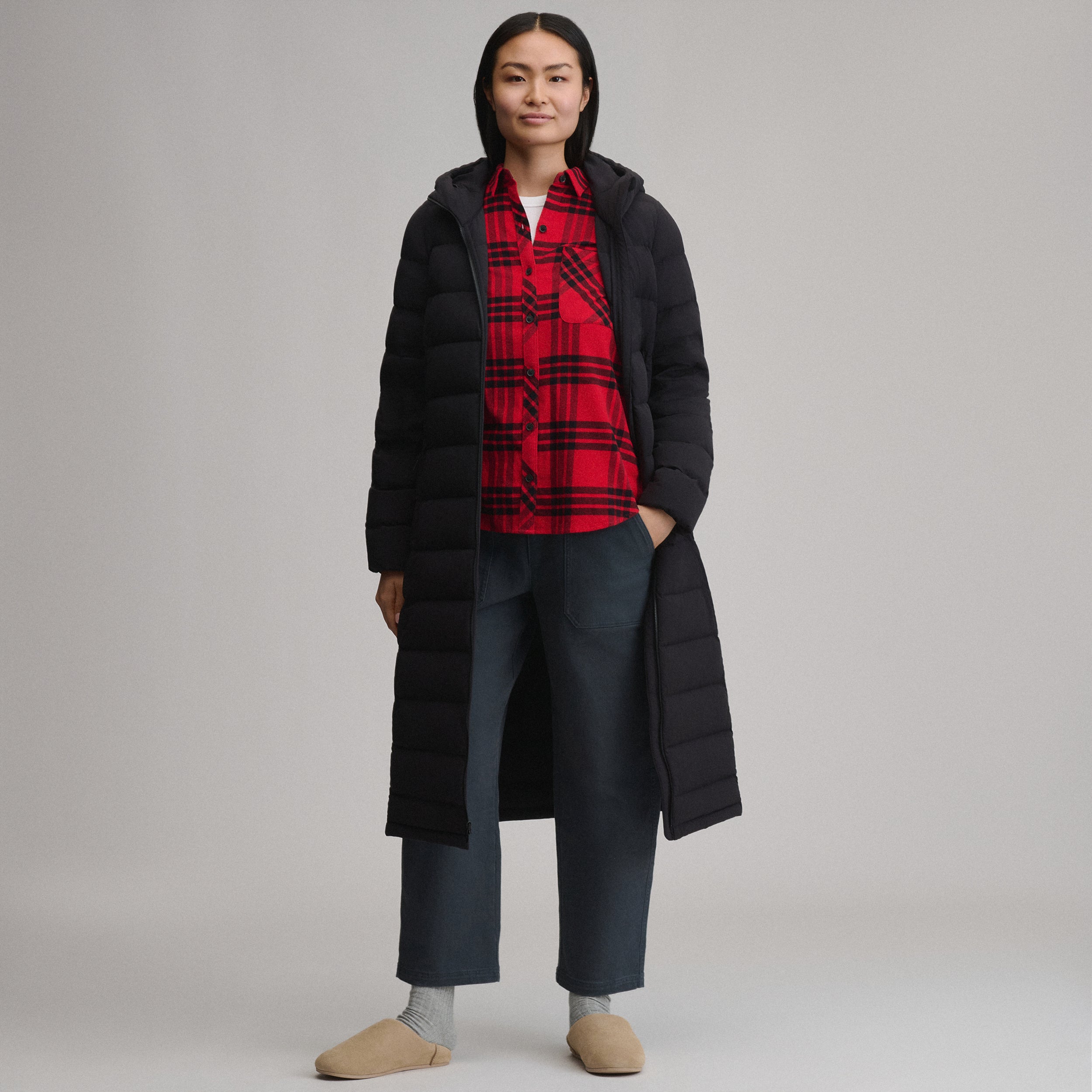 Women's EB Stretch Down Hooded Duffle Coat - Image 5