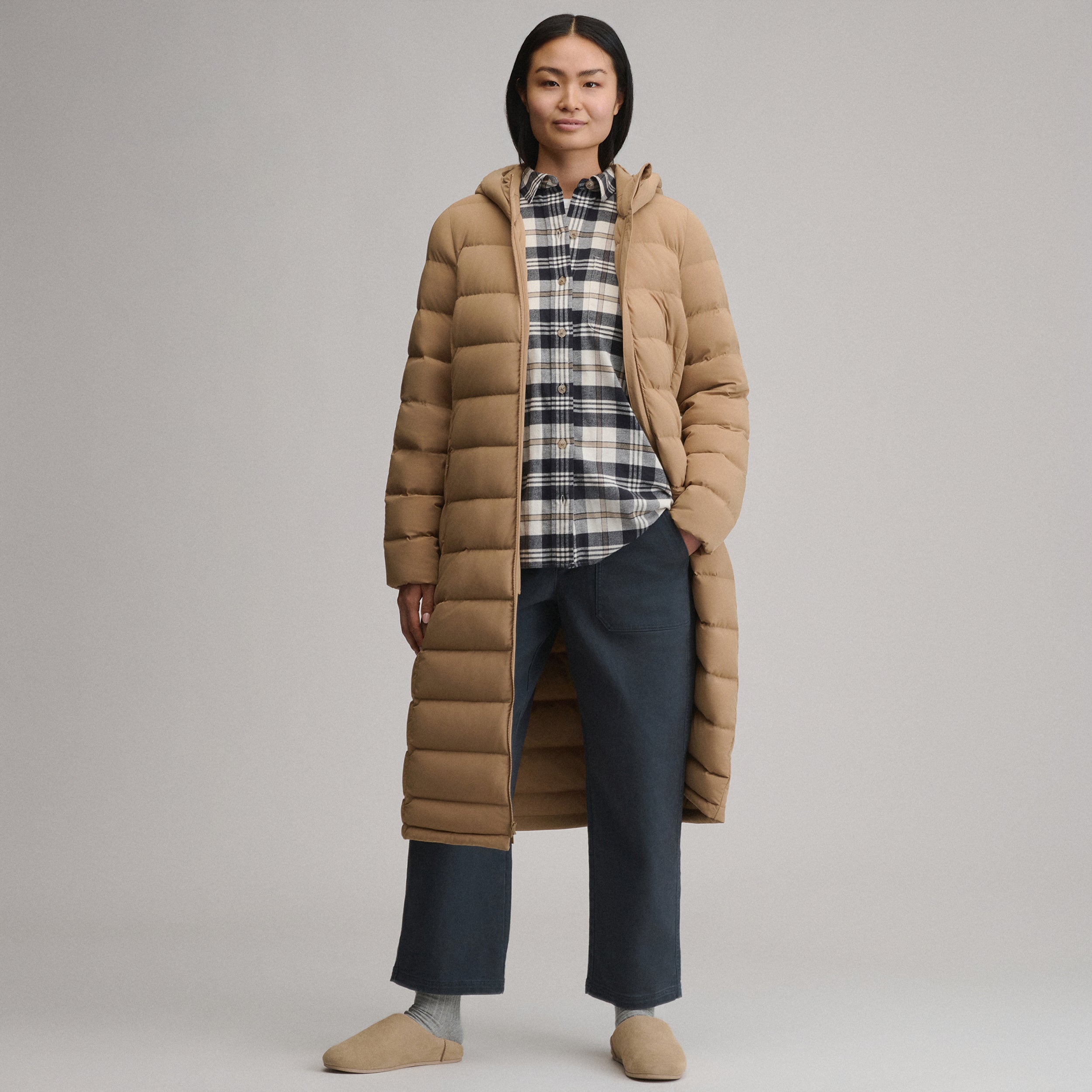 Women's EB Stretch Down Hooded Duffle Coat - Image 10