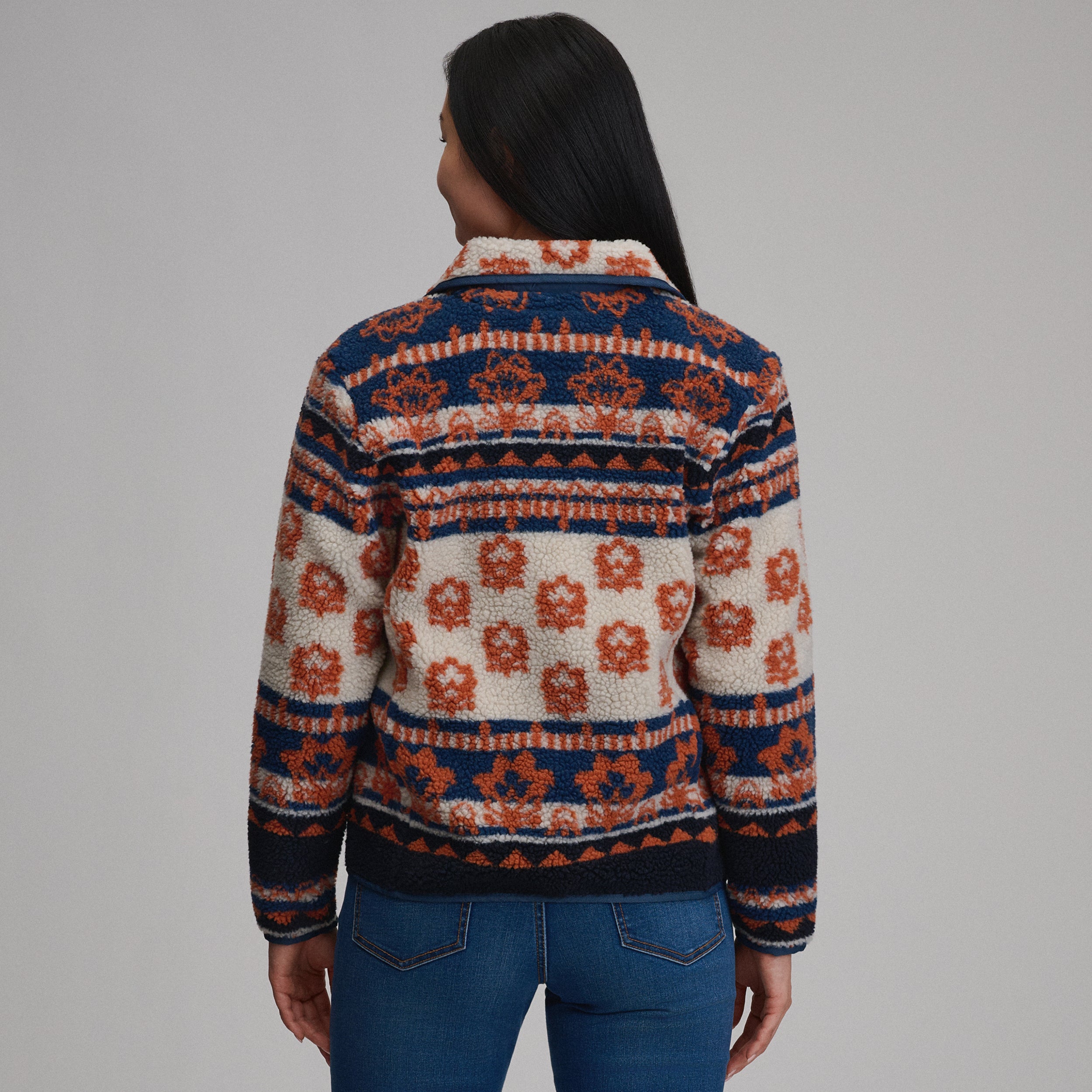 Women's Printed Fleece Jacket - Image 2