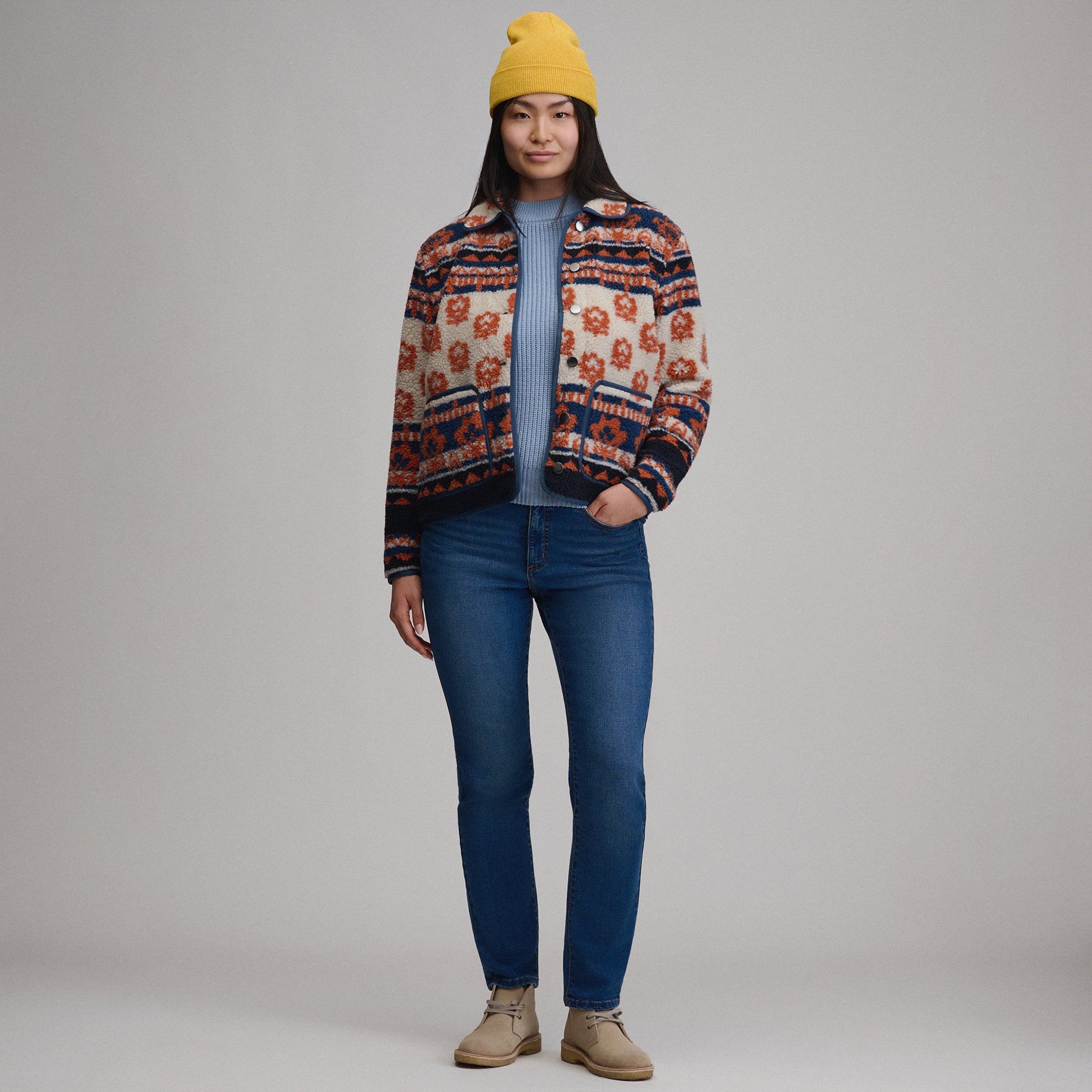 Women's Printed Fleece Jacket - Image 4
