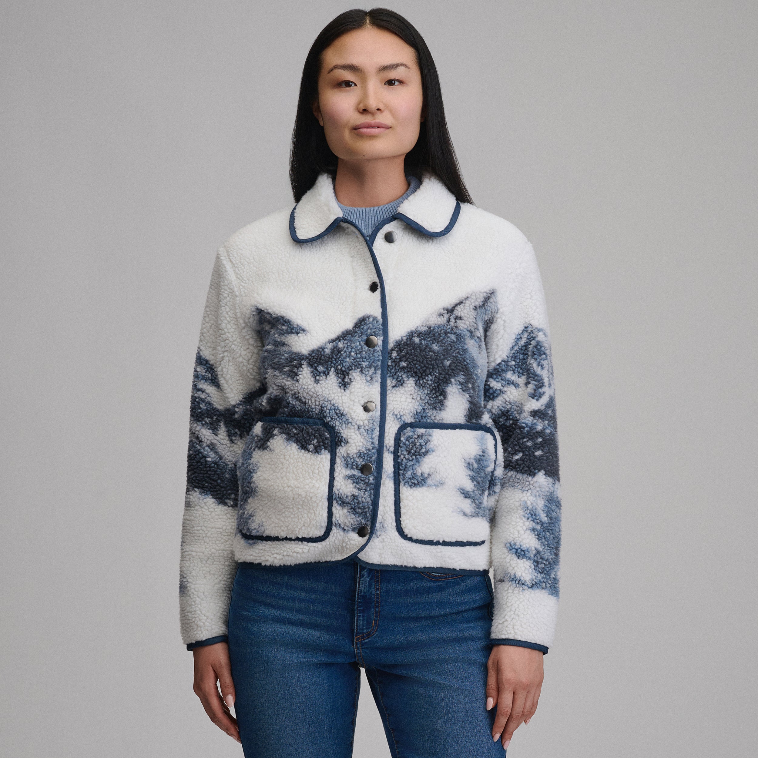 Women's Printed Fleece Jacket - Image 5