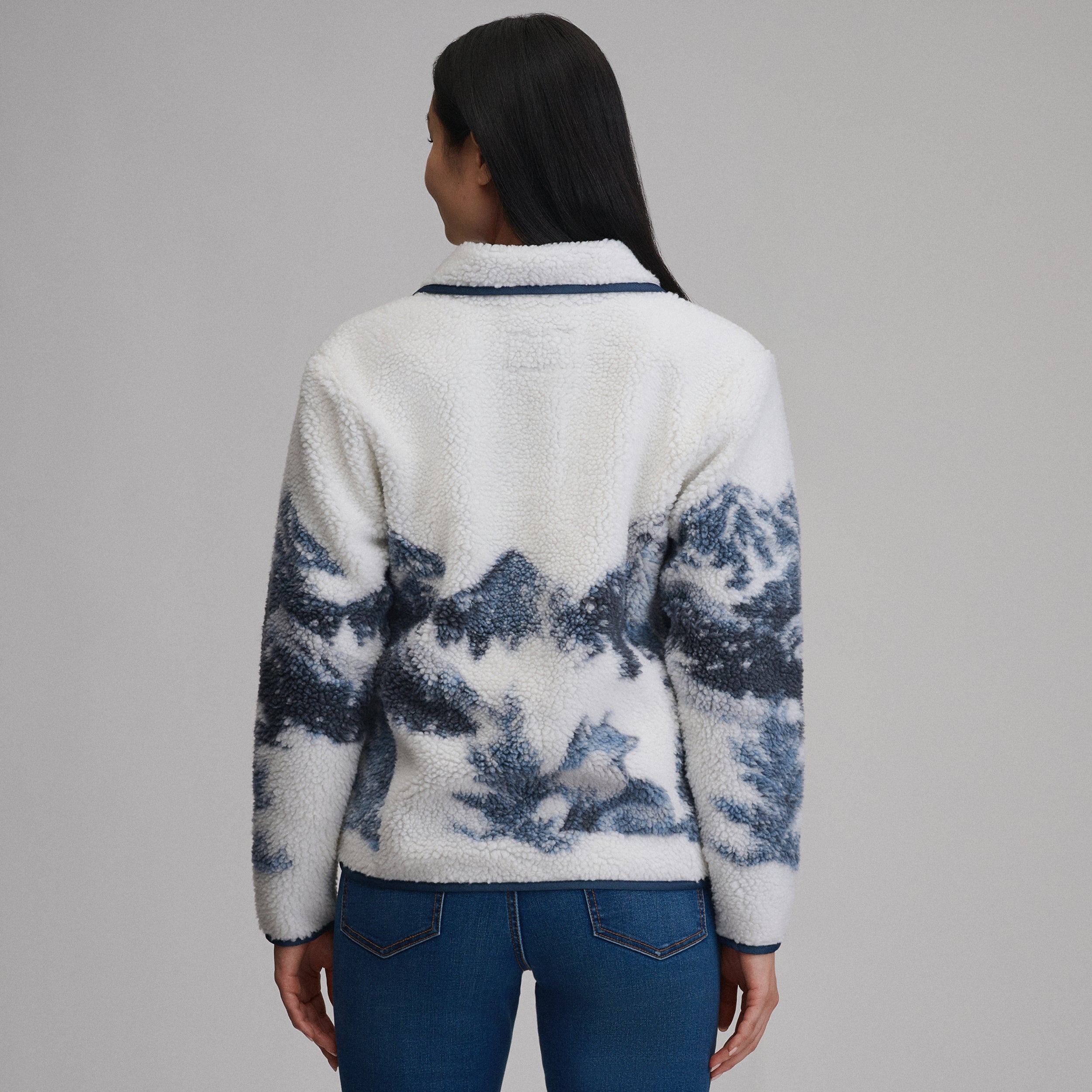 Women's Printed Fleece Jacket - Image 6