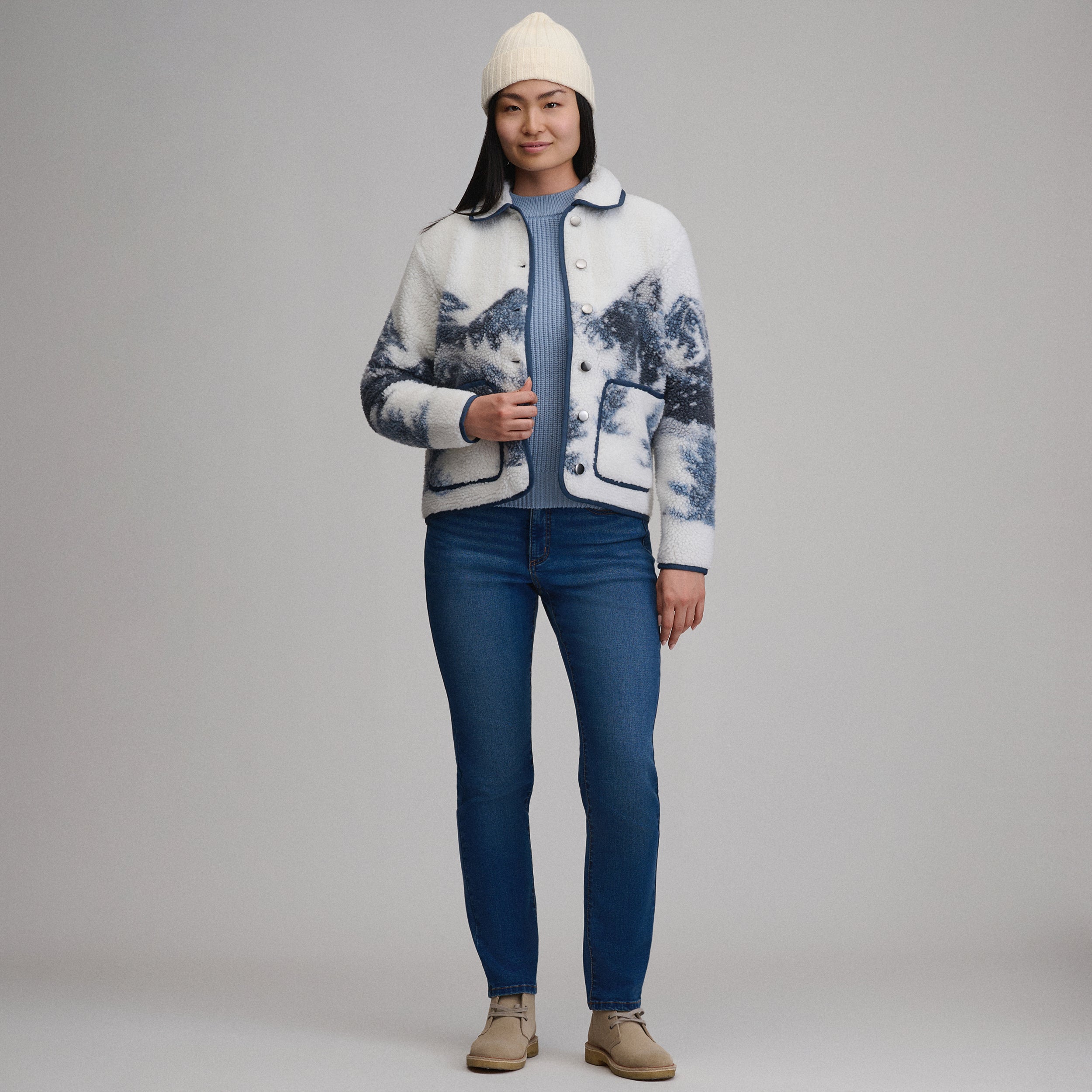 Women's Printed Fleece Jacket - Image 8