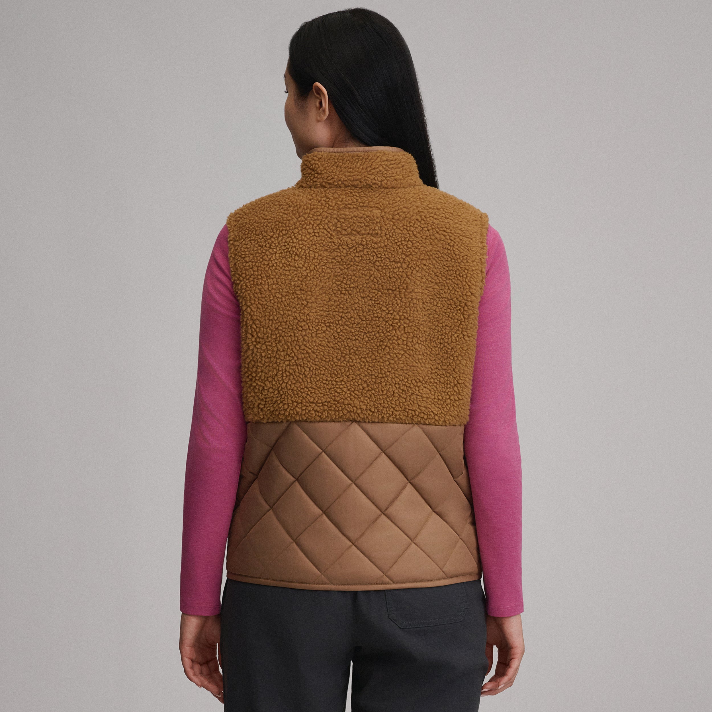 Women's Wander Mixed Media Fleece Vest - Image 2
