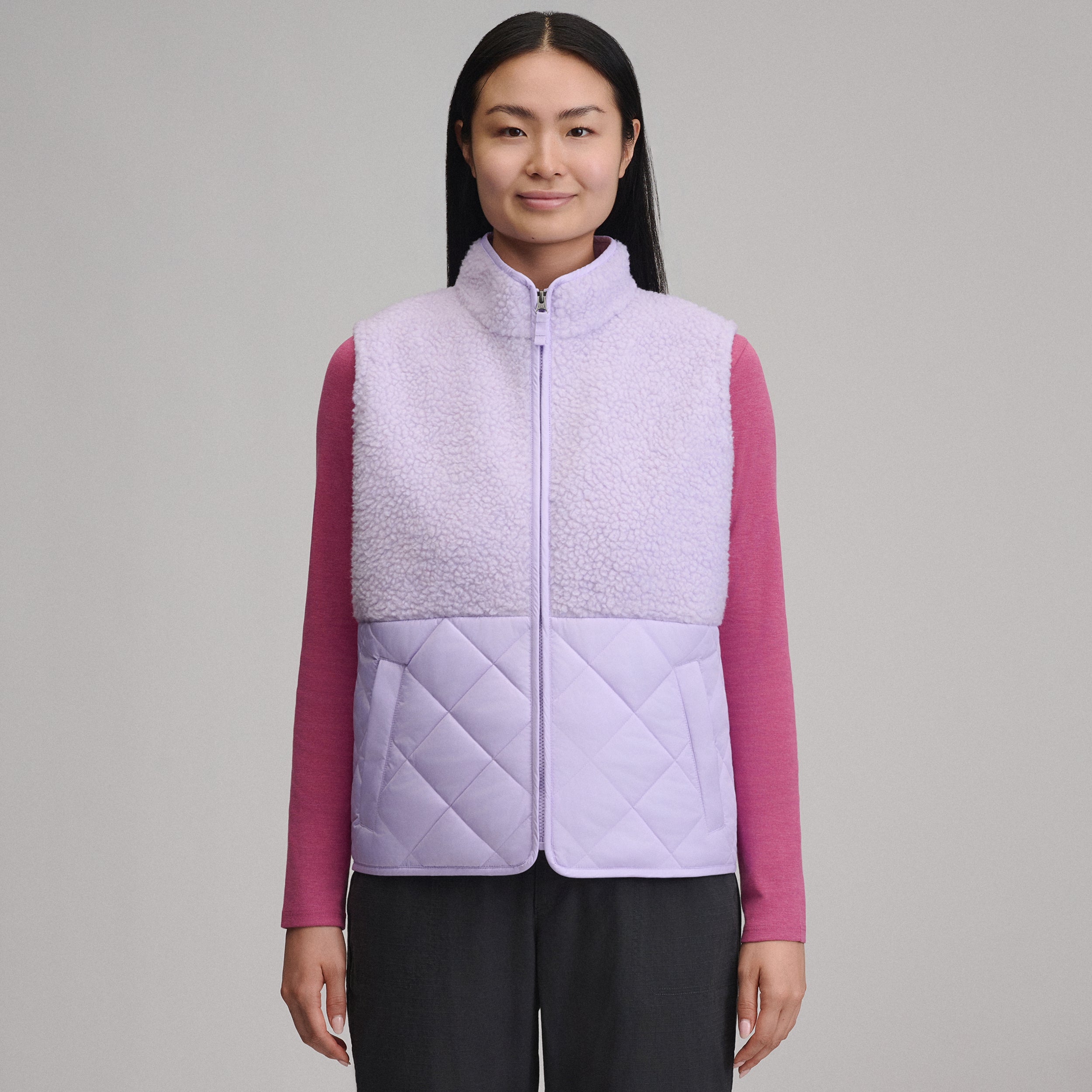 Women's Wander Mixed Media Fleece Vest - Image 5