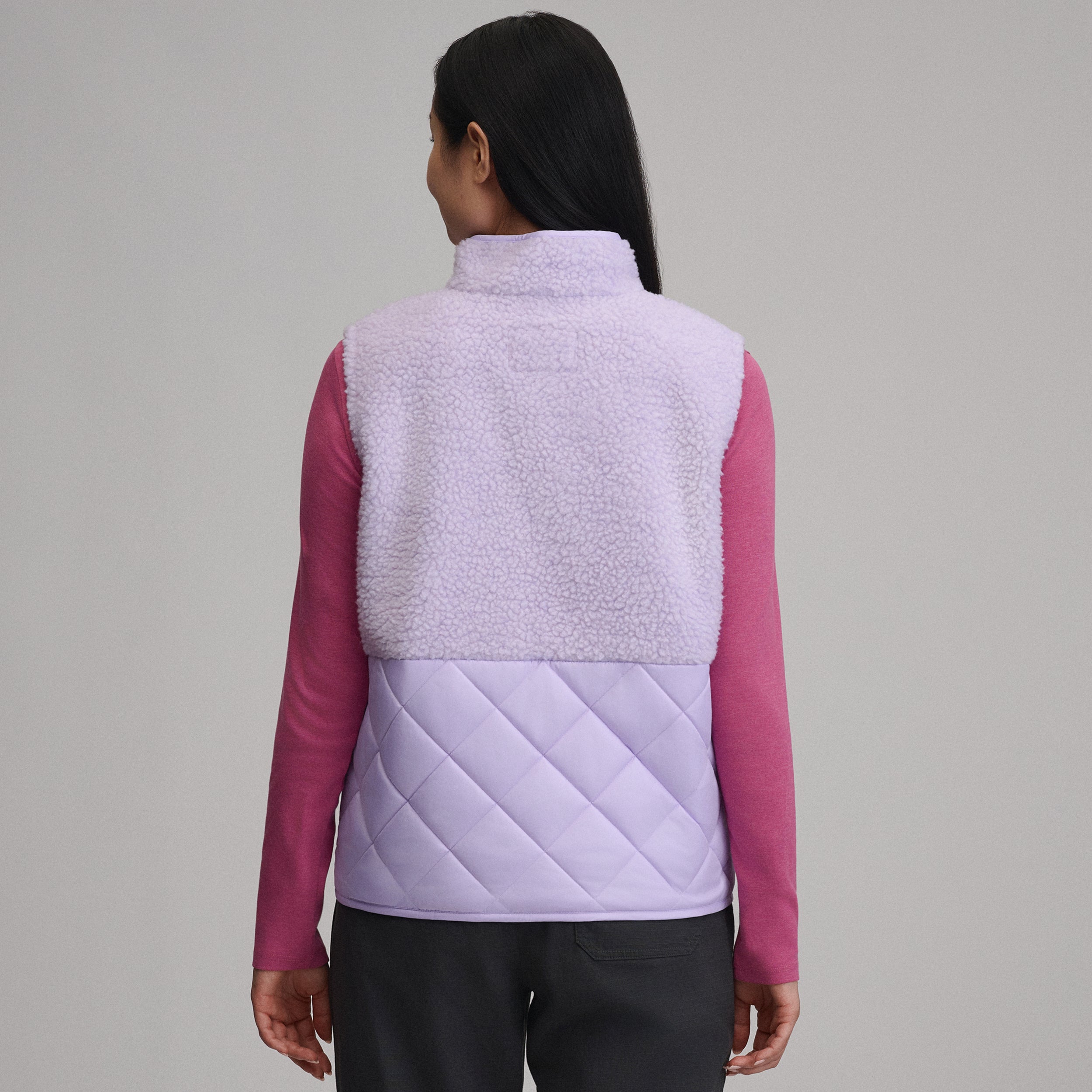 Women's Wander Mixed Media Fleece Vest - Image 6