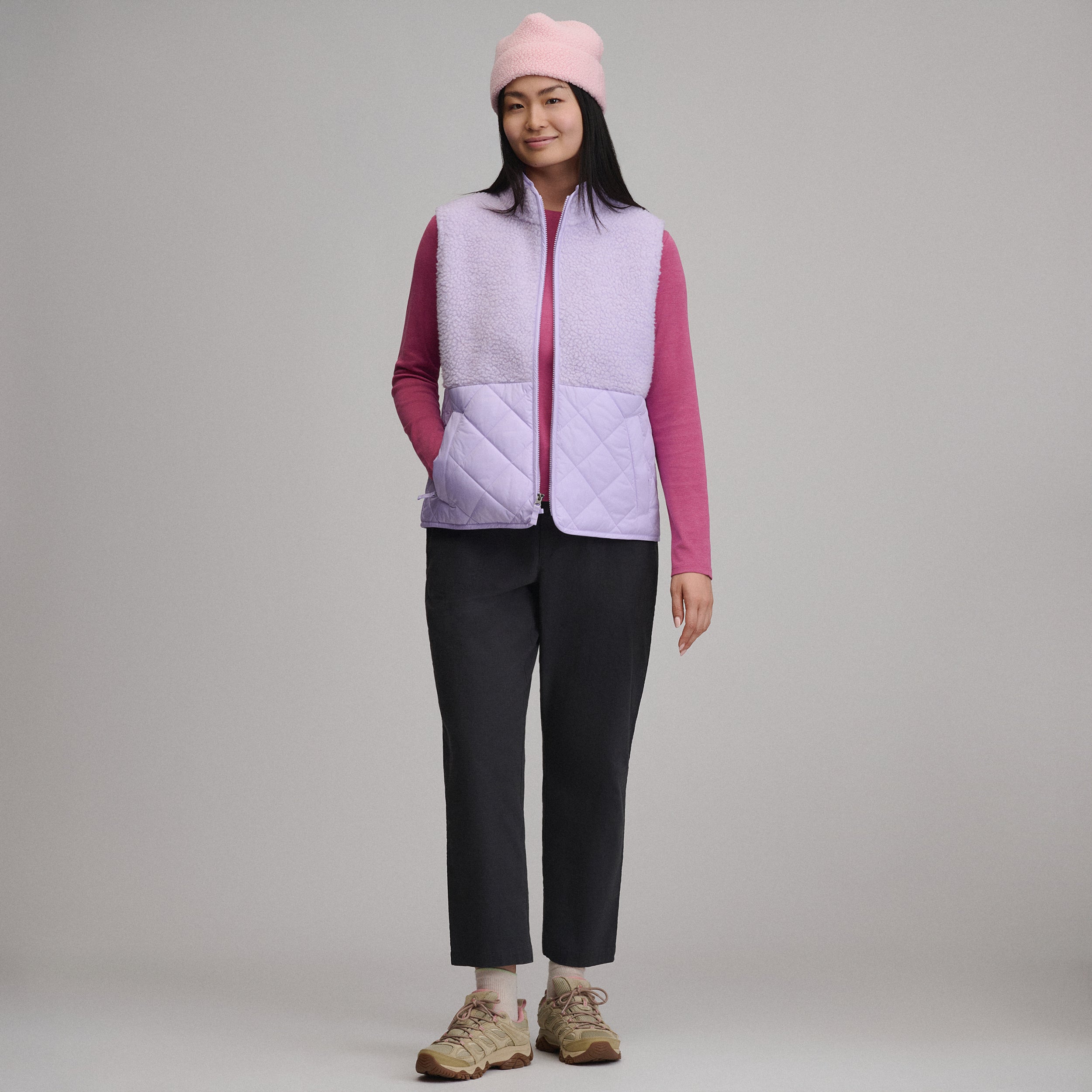Women's Wander Mixed Media Fleece Vest - Image 8