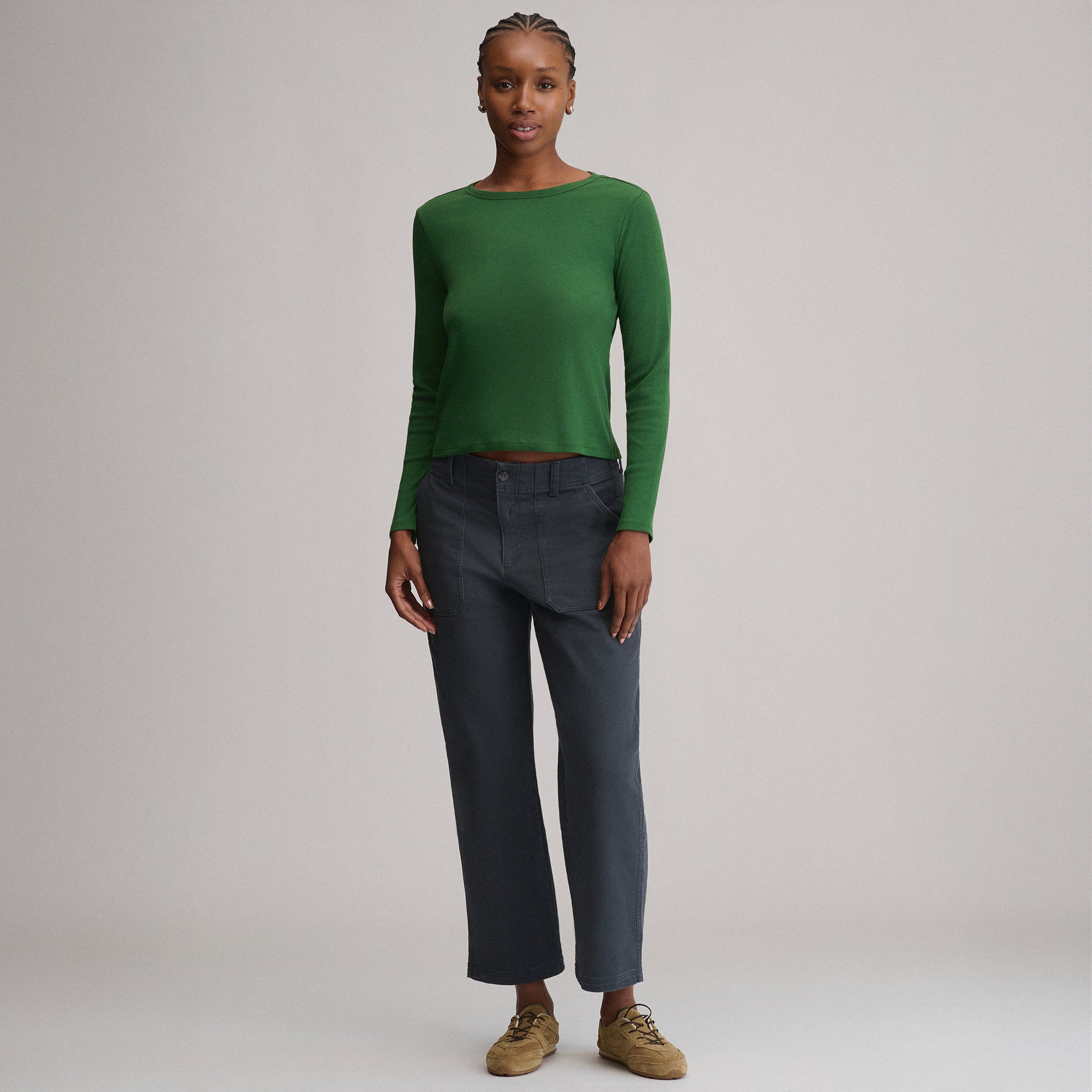 Women's Softline Rib Long-Sleeve Crew - Image 4