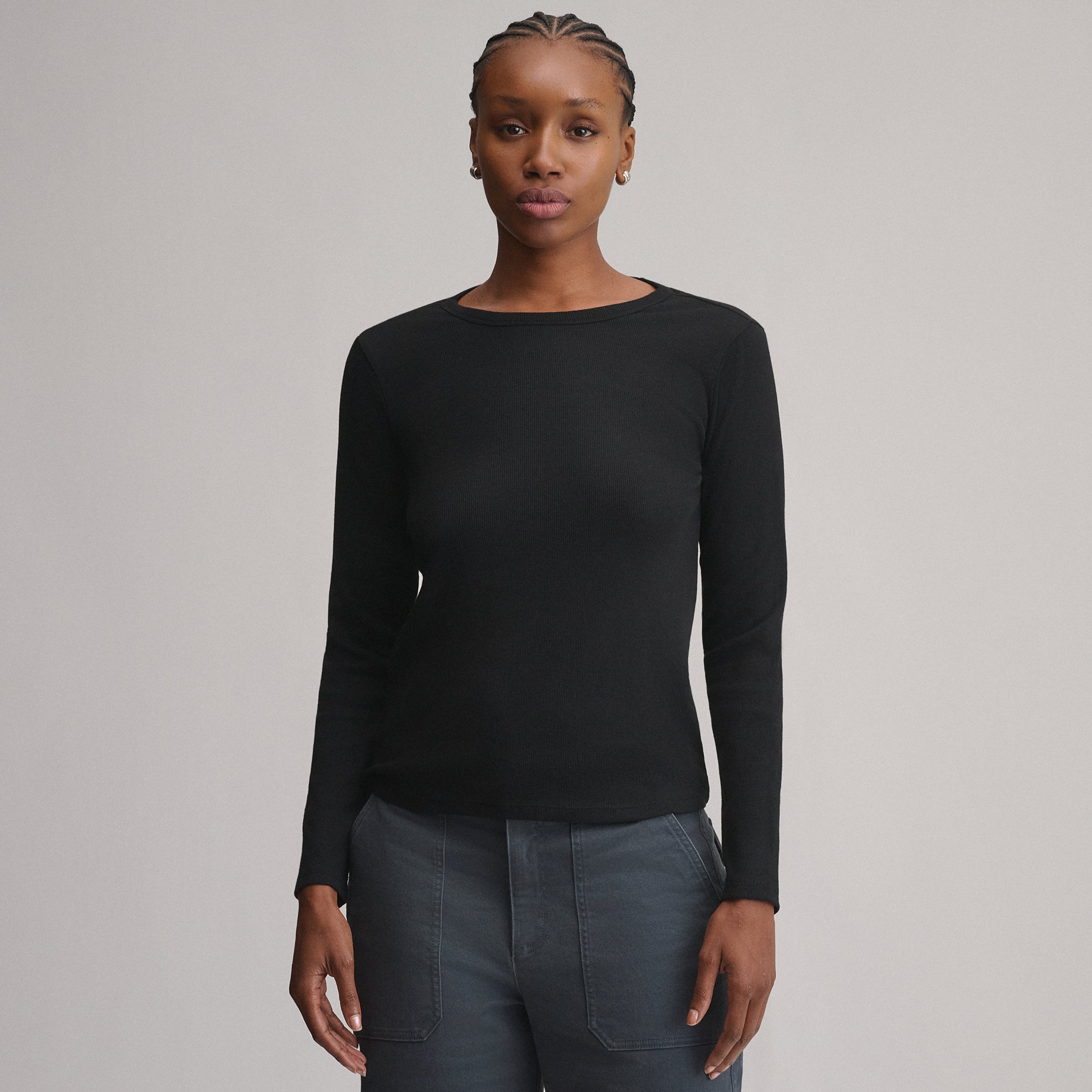 Women's Softline Rib Long-Sleeve Crew - Image 5