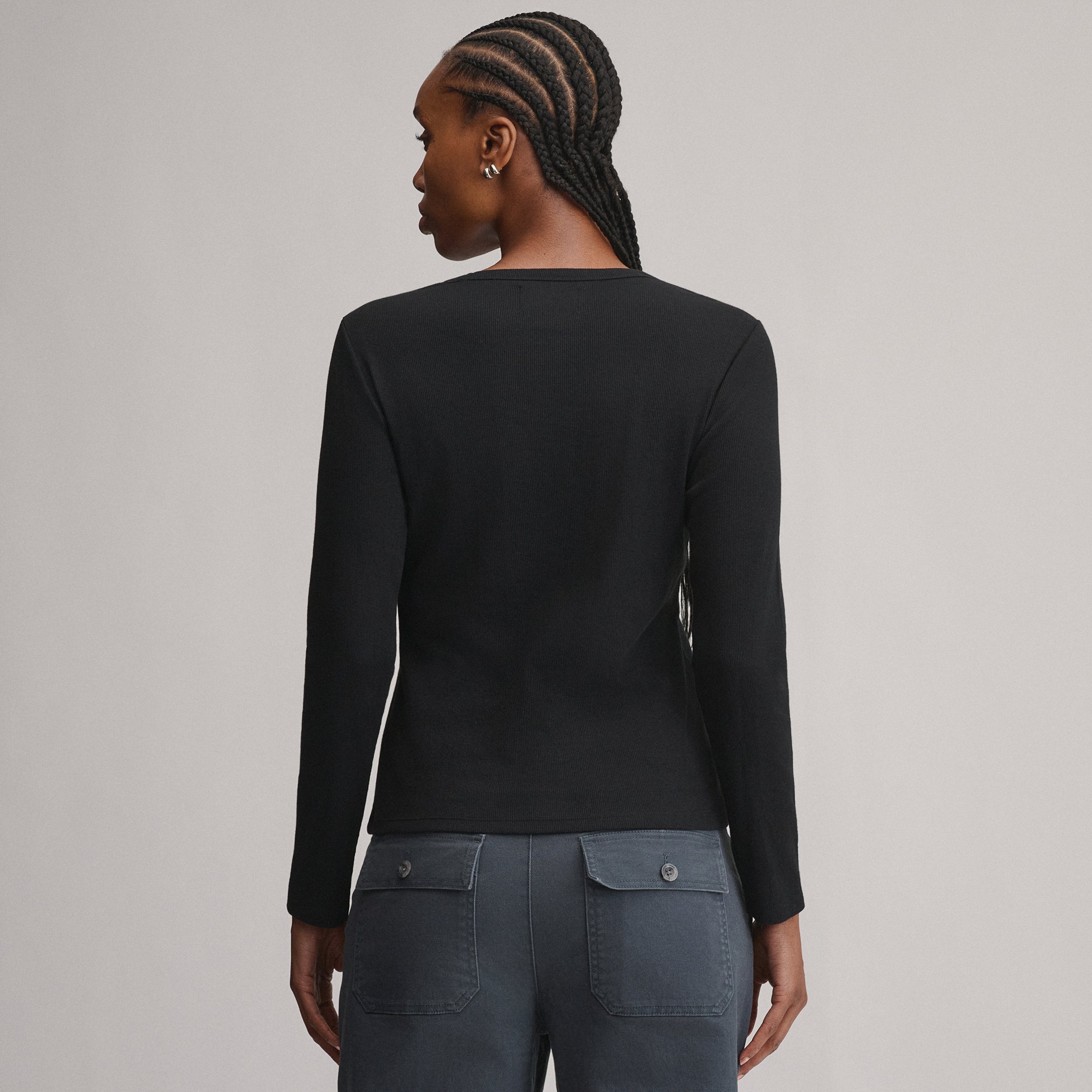 Women's Softline Rib Long-Sleeve Crew - Image 6