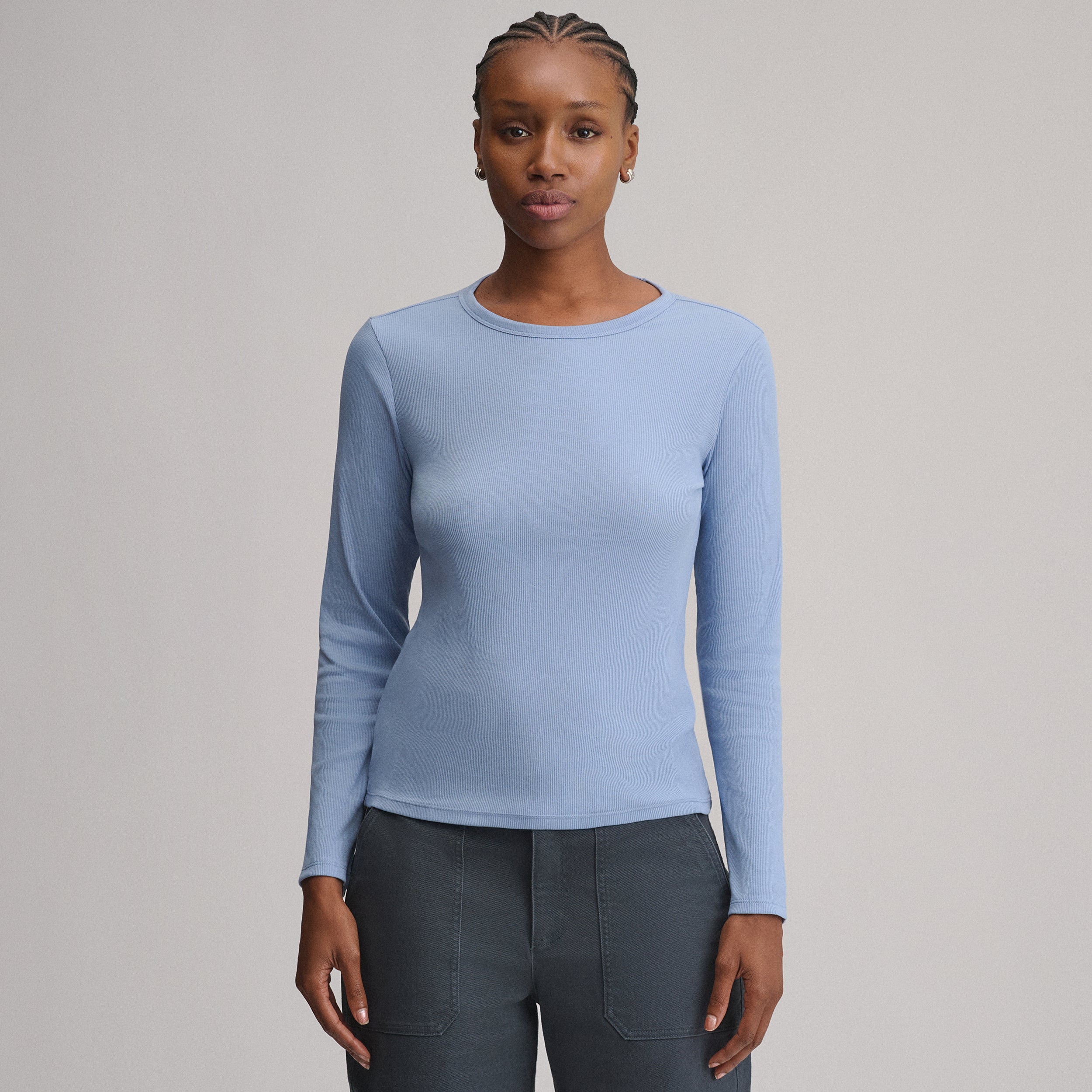 Women's Softline Rib Long-Sleeve Crew - Image 9