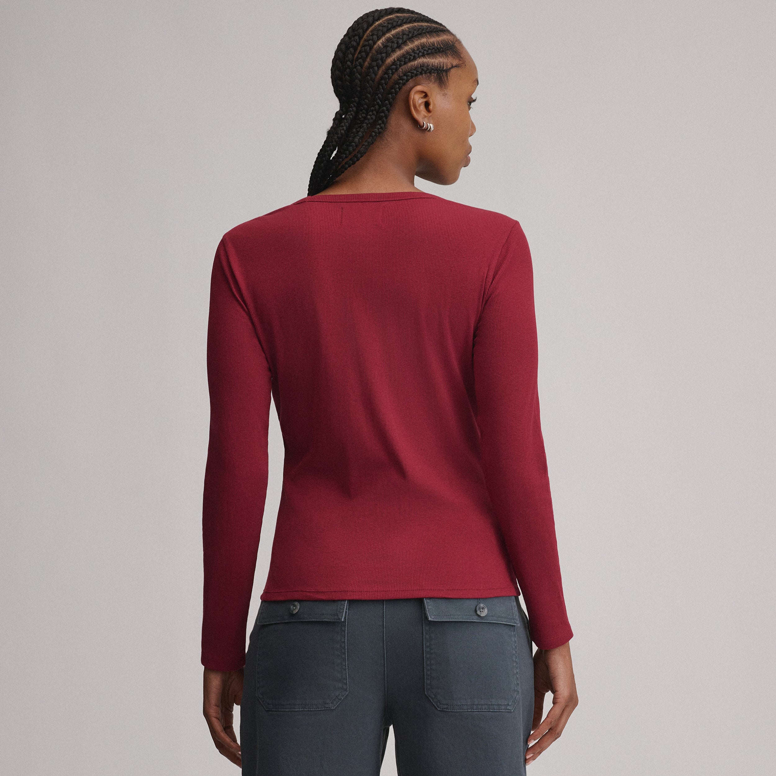 Women's Softline Rib Long-Sleeve Crew - Image 18