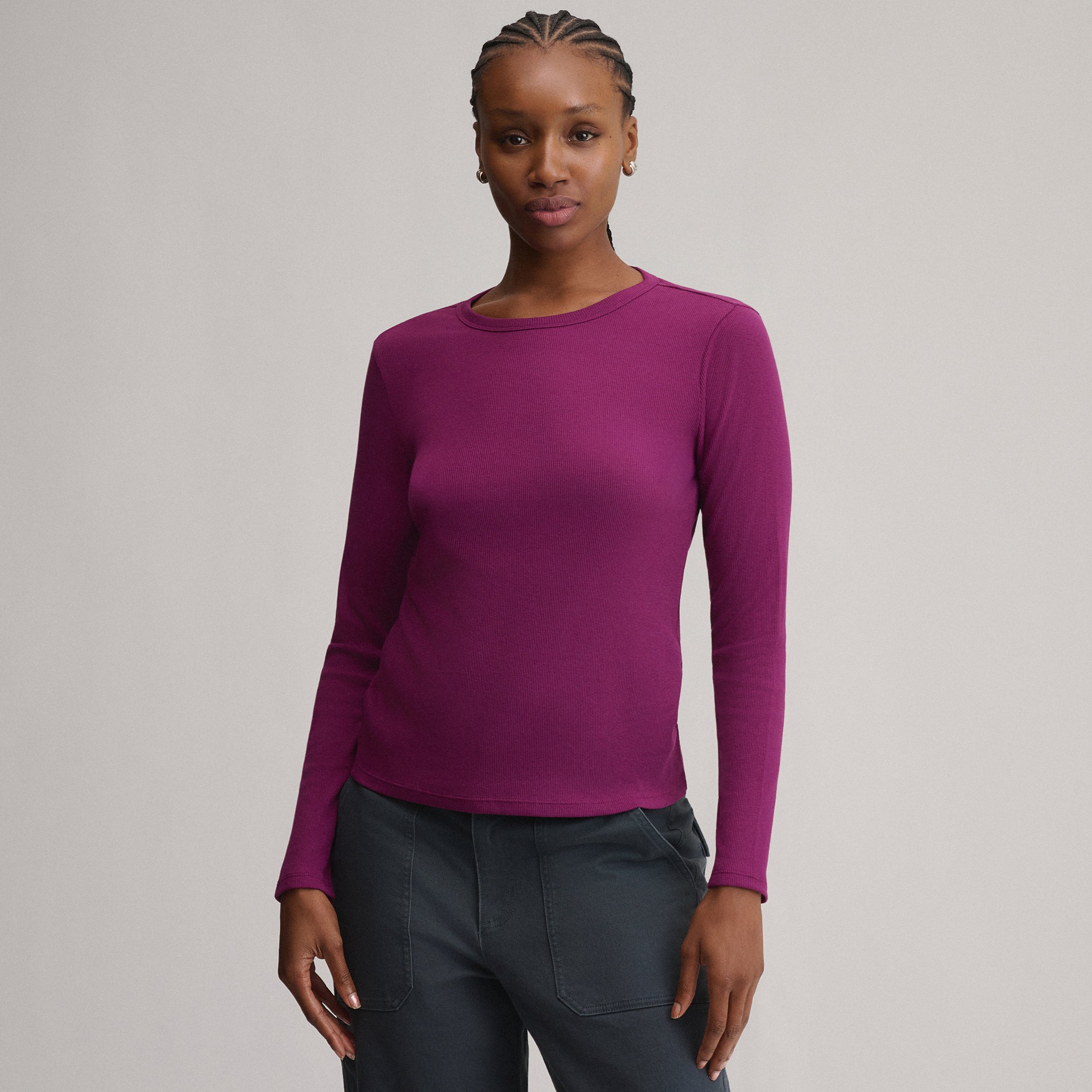 Women's Softline Rib Long-Sleeve Crew - Image 21