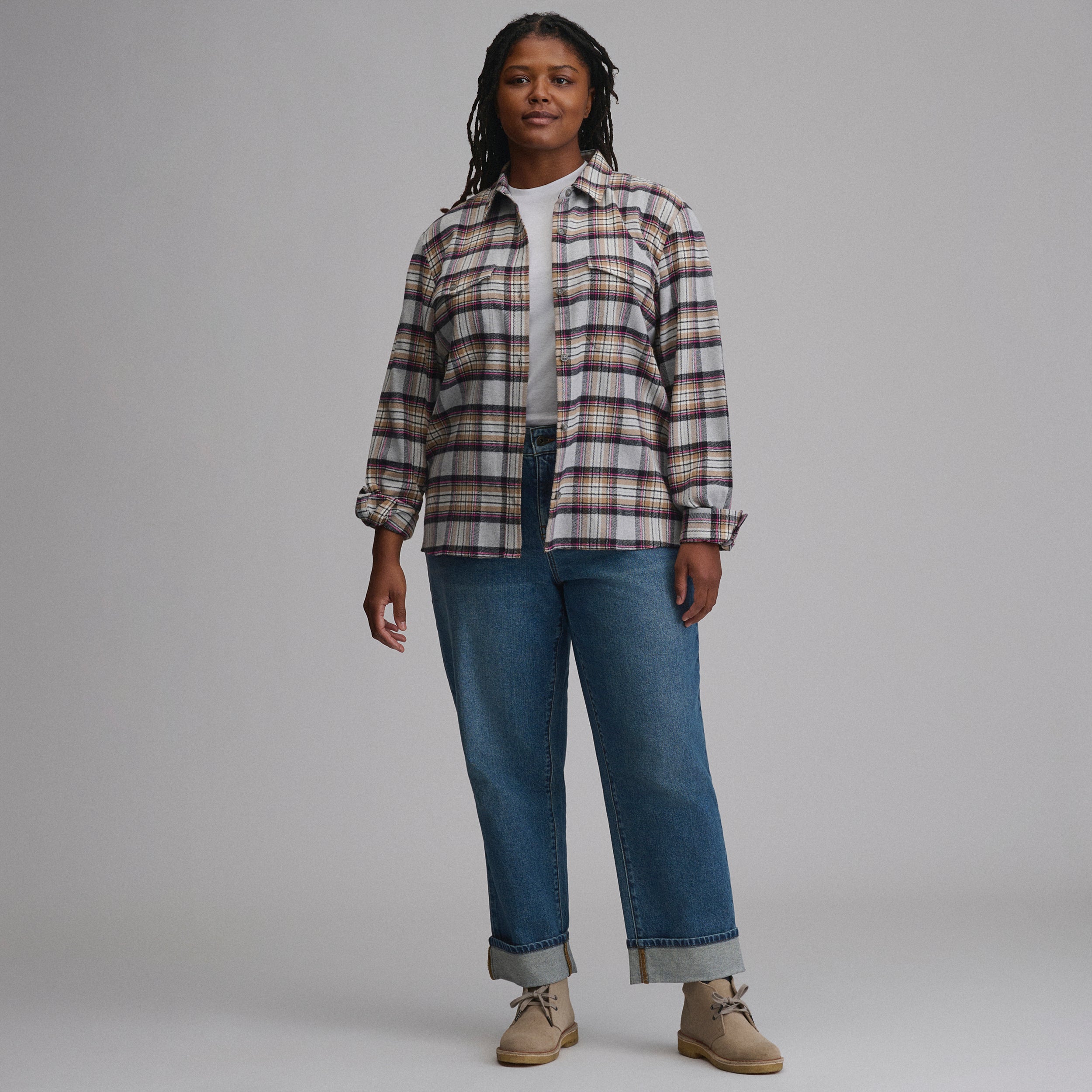 Women's Long-Sleeve Heritage Soft Classic Flannel Shirt - Image 20