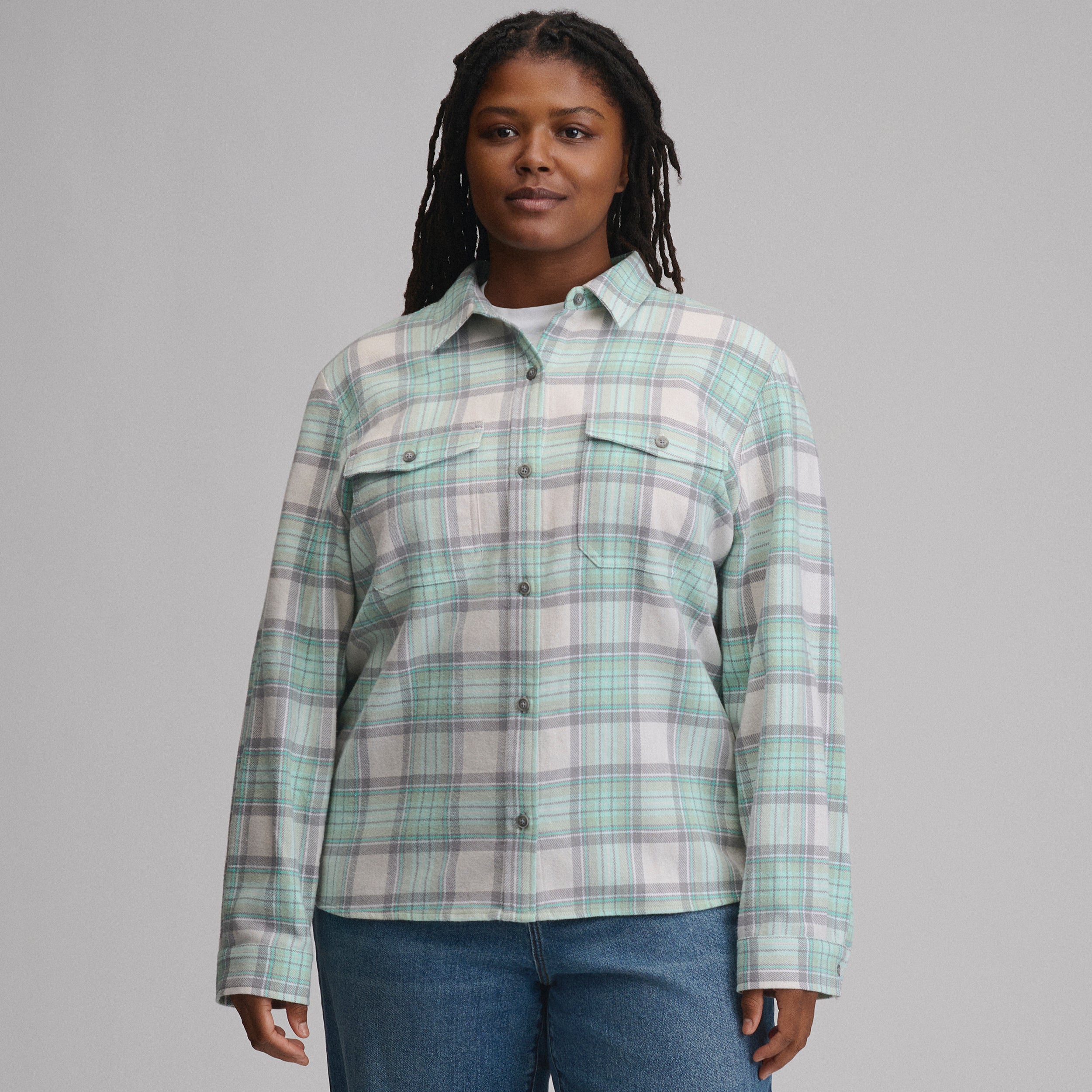 Women's Long-Sleeve Heritage Soft Classic Flannel Shirt - Image 29