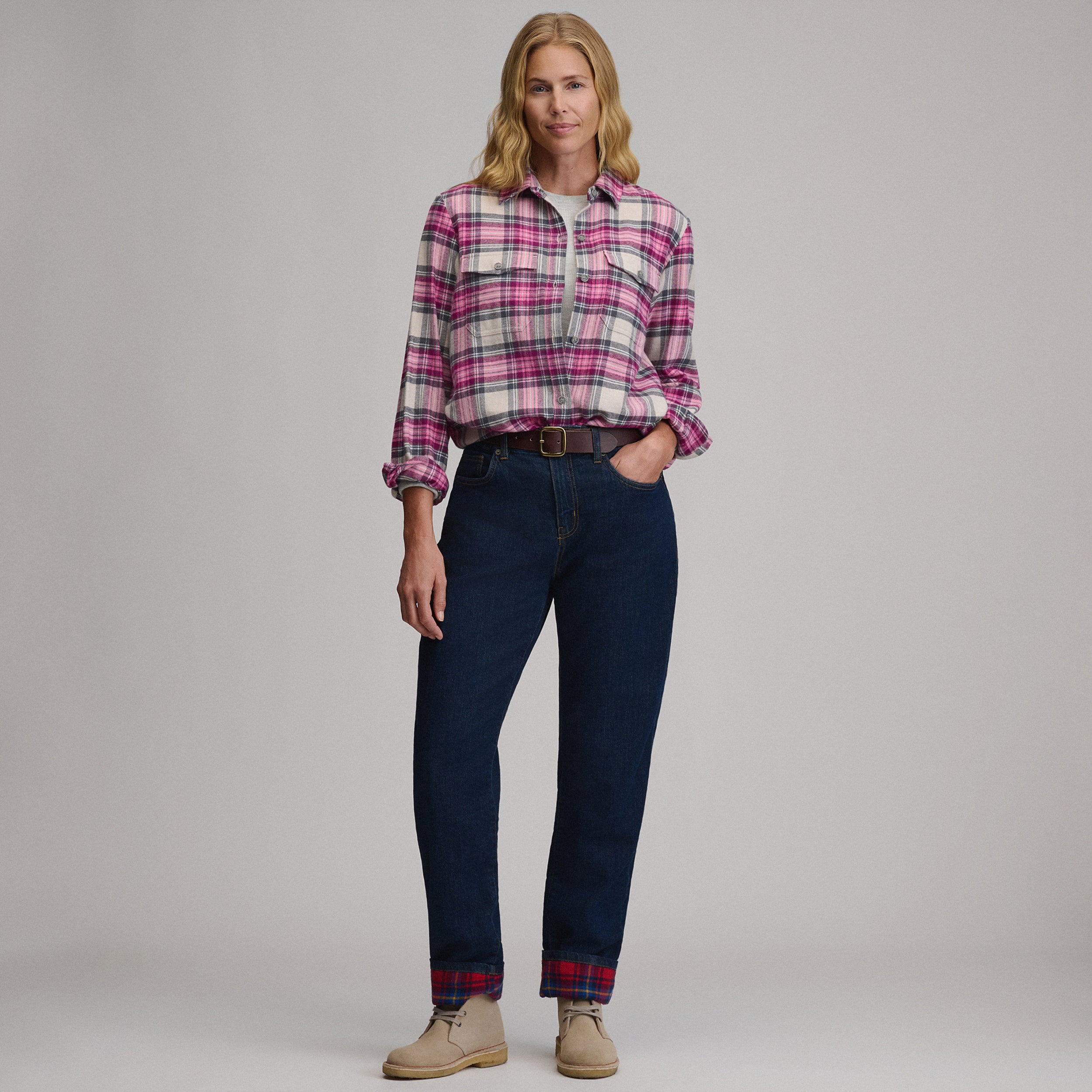 Women's Long-Sleeve Heritage Soft Classic Flannel Shirt - Image 8