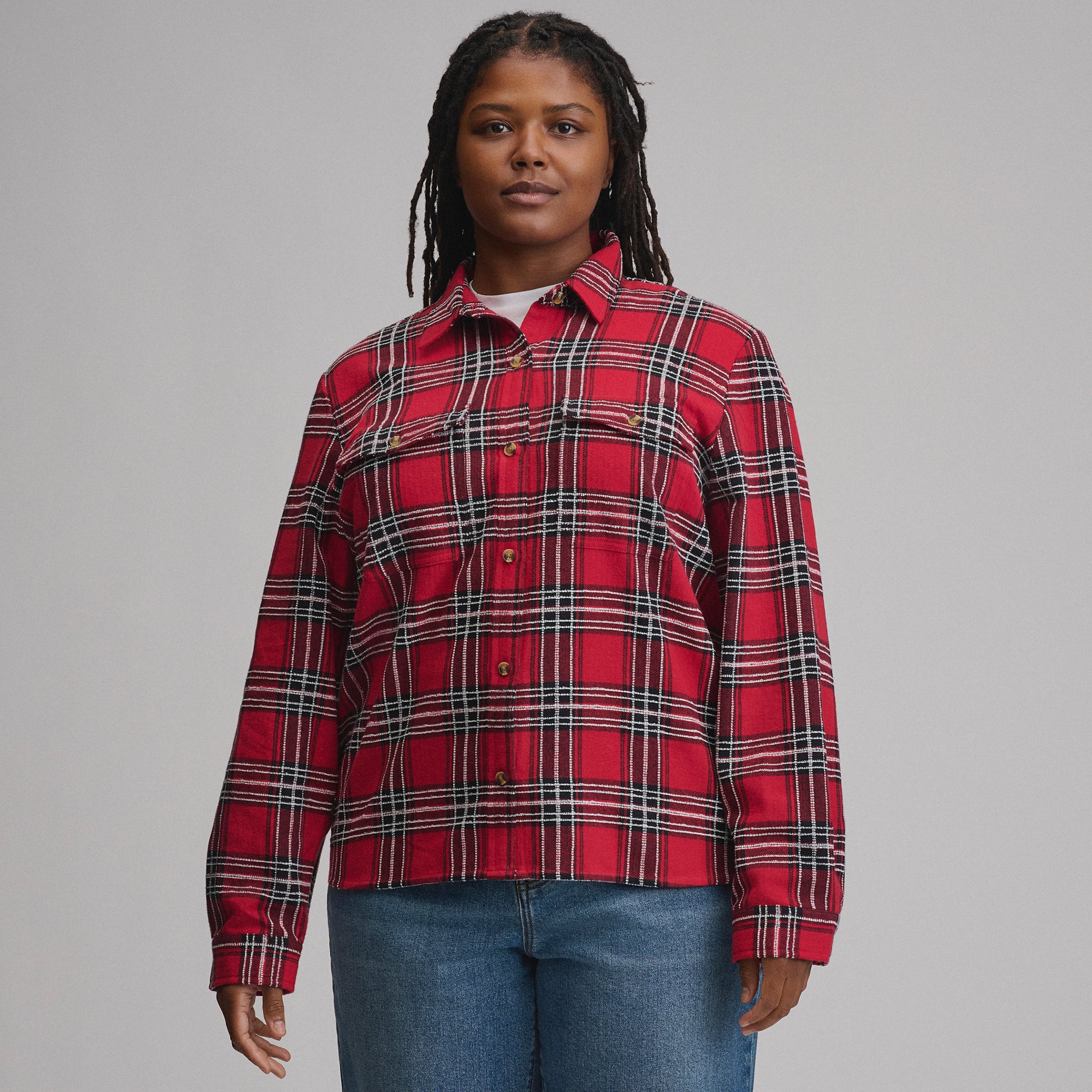 Women's Long-Sleeve Heritage Soft Classic Novelty Flannel Shirt - Image 5